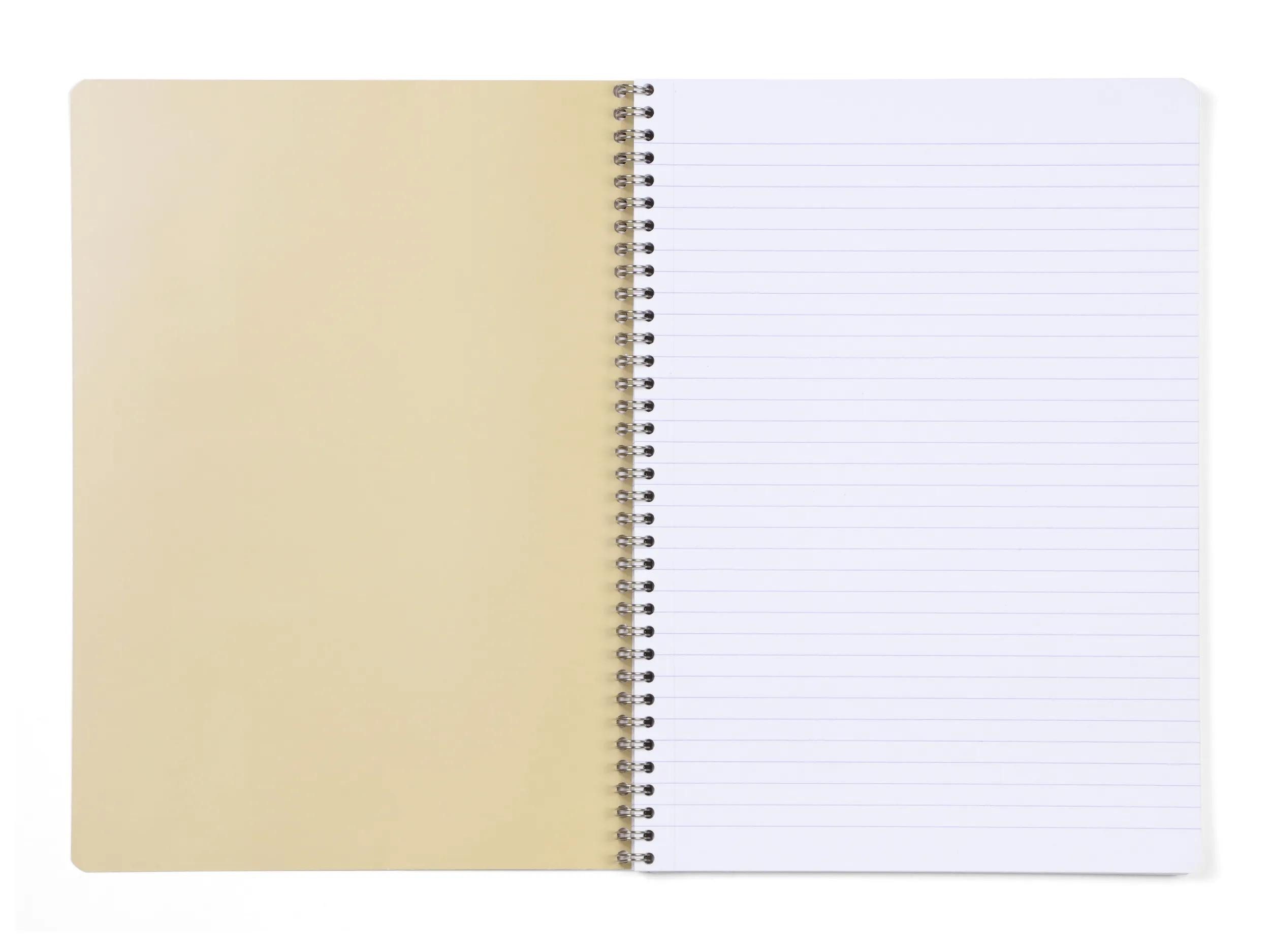 Calligraphe Notizbuch 5x Spiralheft A4 100% recycelt, 60 Bl liniert, 90g - Sortiert 68406C, Heft, Notizbuch
