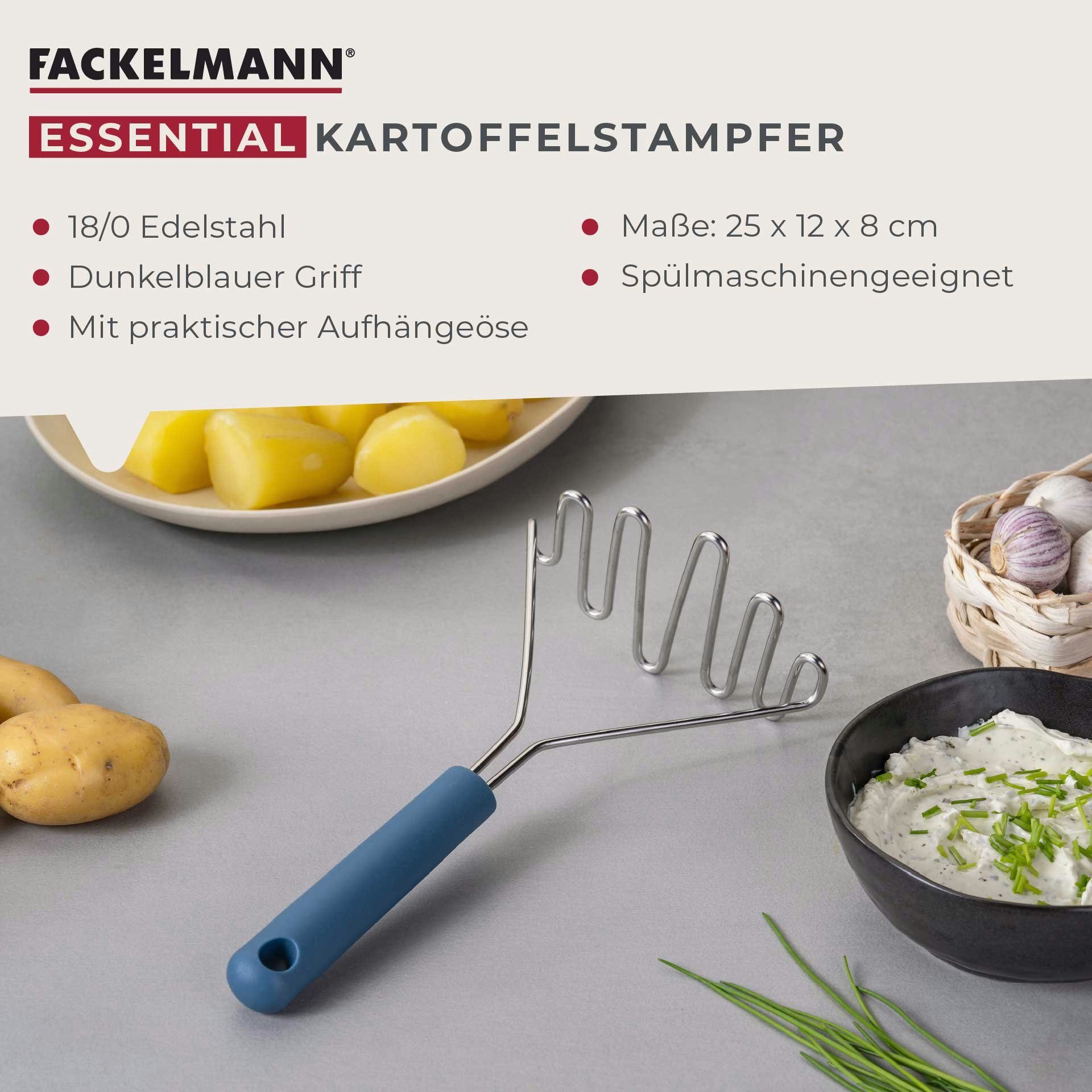 FACKELMANN Kartoffelstampfer Püreepresse, Gemüsestampfer, Küchenhelfer