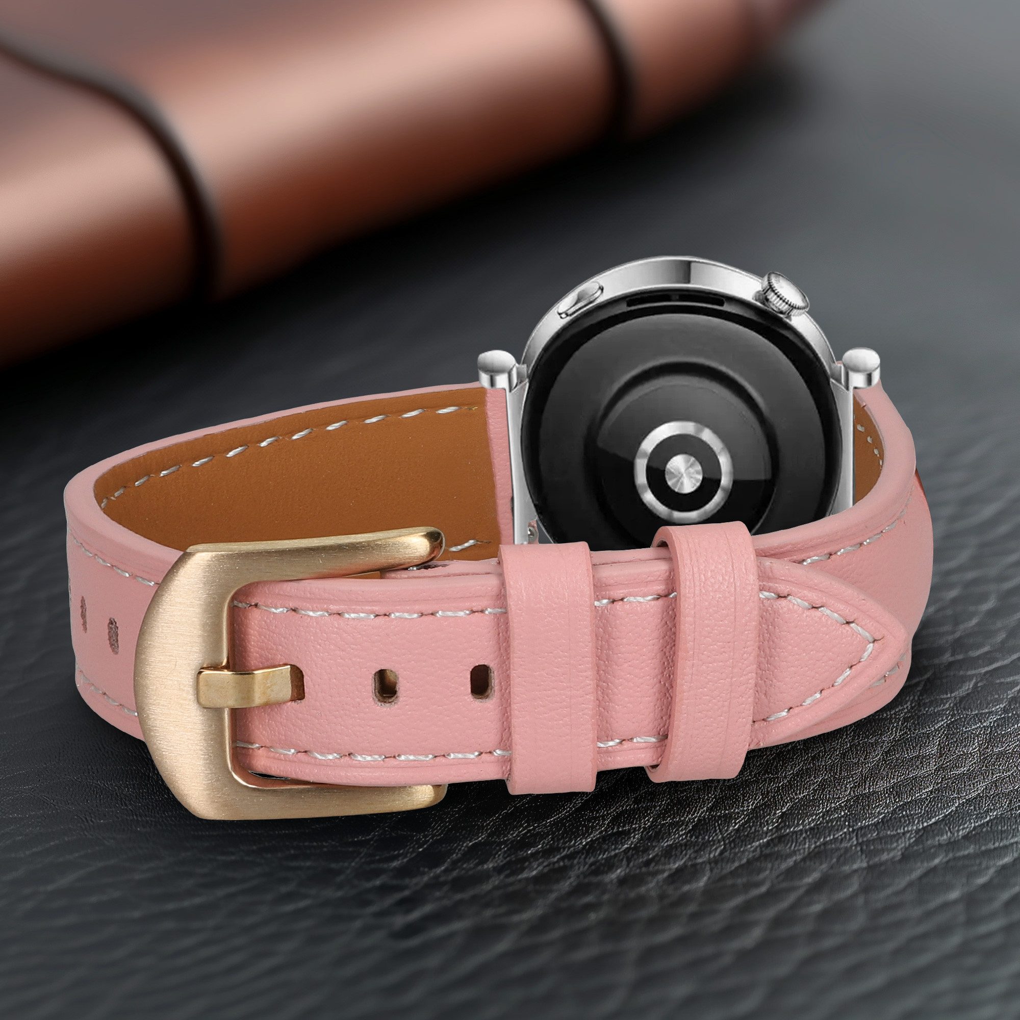 kwmobile Echtleder Armband für Huawei Watch GT5 41mm / GT5 Pro 42mm / Watch GT4 Smartwatch, 1-tlg., Ersatzarmband für Fitnesstracker - Wechselarmband Smartwatch