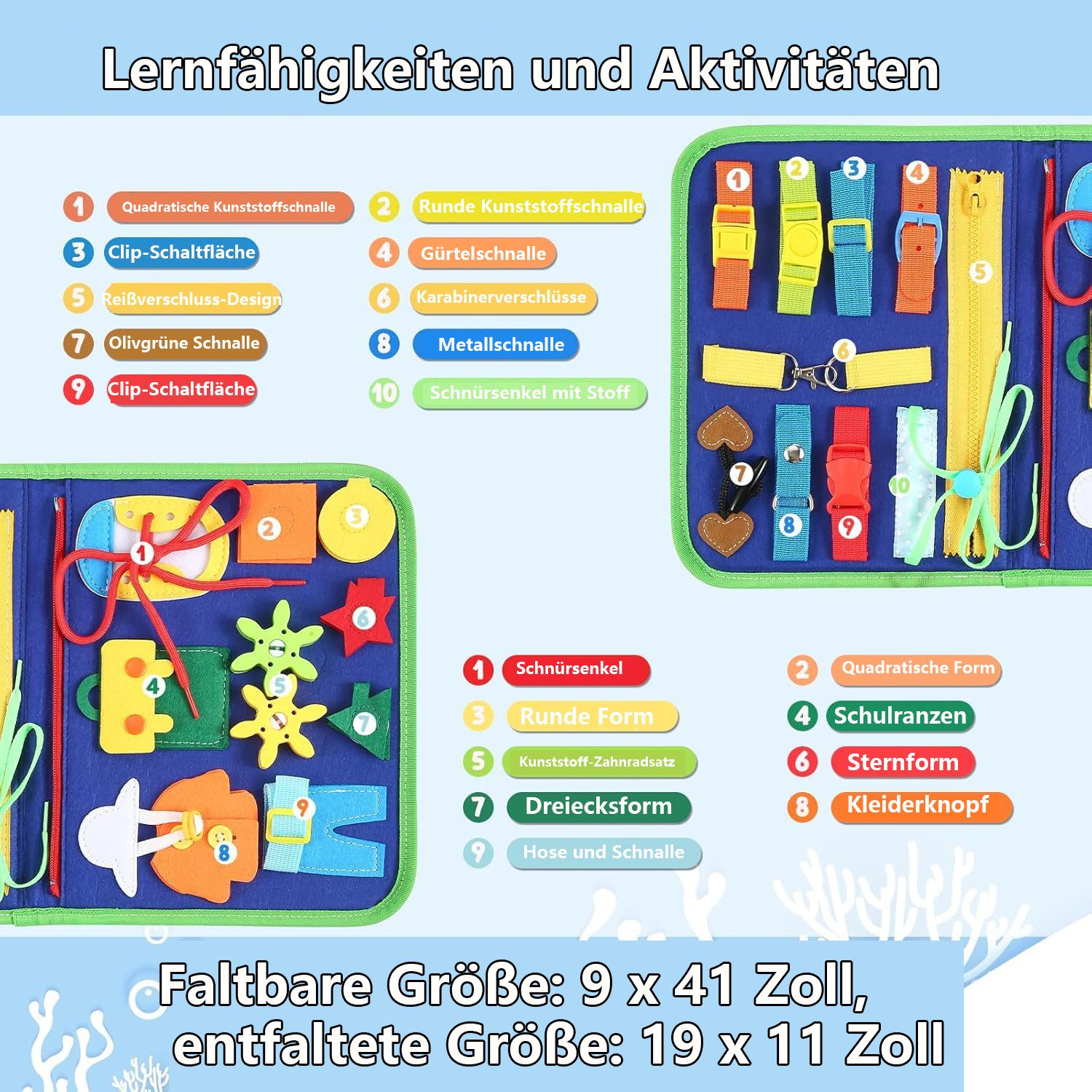 CLTYQ Lernspielzeug Busy Board Montessori-Spielzeug für Kleinkinder, Activi günstig online kaufen