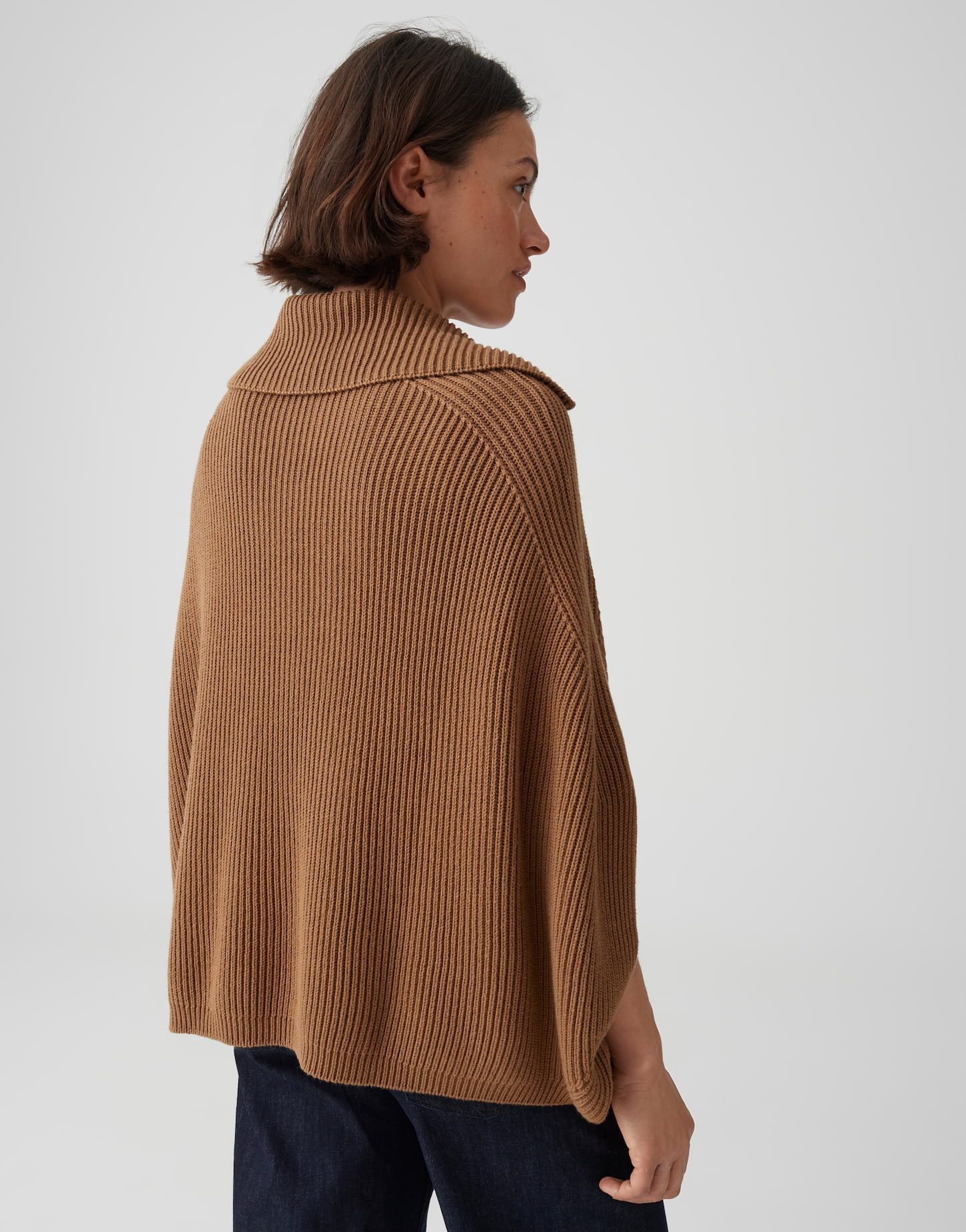 OPUS Poncho Rippstrickponcho im O-Shape