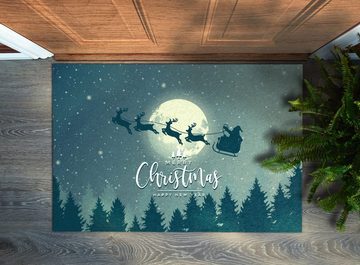 Fußmatte Weihnachten Schmutzfangmatte Rutschhemmend Eingangsmatte: 90 x 60, Tulup, Schmutzfangmatte, Rechteckig, Rutschfest