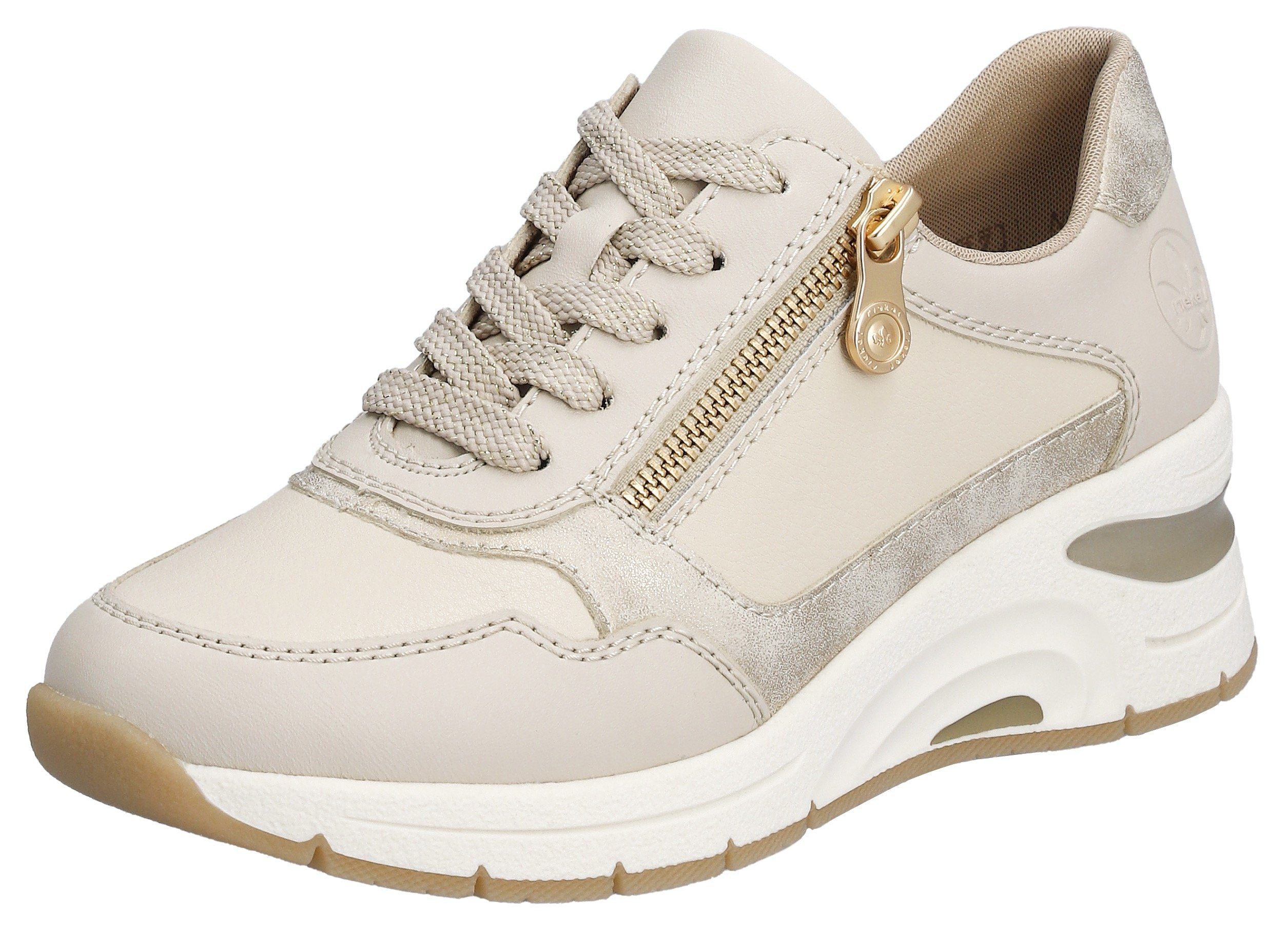 Rieker Sneaker mit seitlichem Reißverschluss,Freizeitschuh,Schnürschuh, sch günstig online kaufen