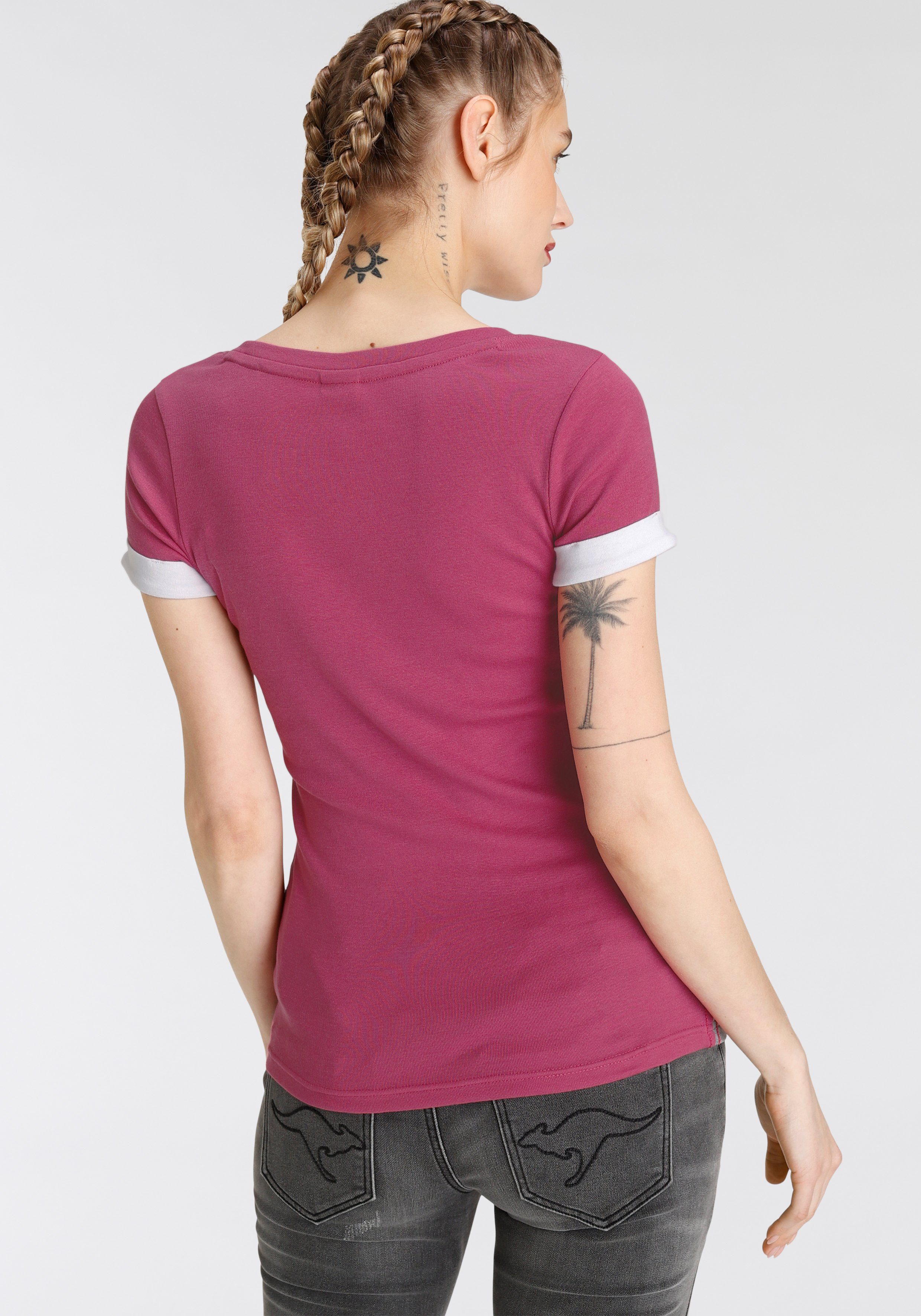 KOLLEKTION & NEUE trendigen Streifen im Colorblocking-Mix - T-Shirt KangaROOS