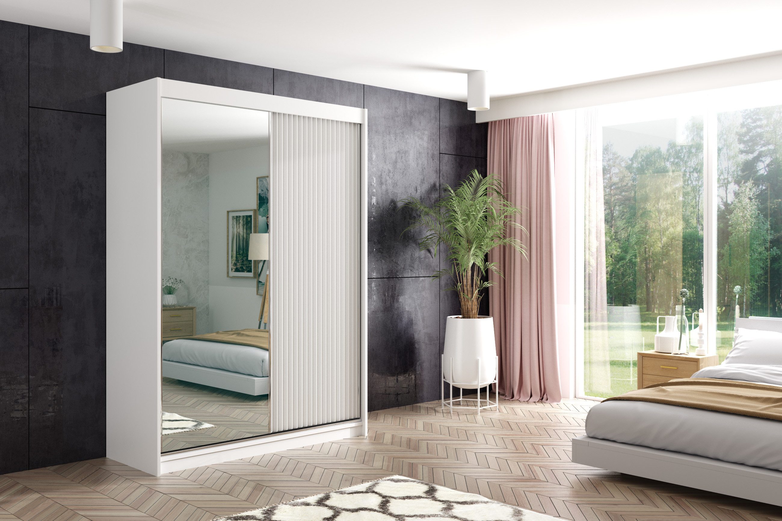 ALTDECOR Schiebetürenschrank RYFLO (Kleiderschrank Garderobenschrank mit günstig online kaufen