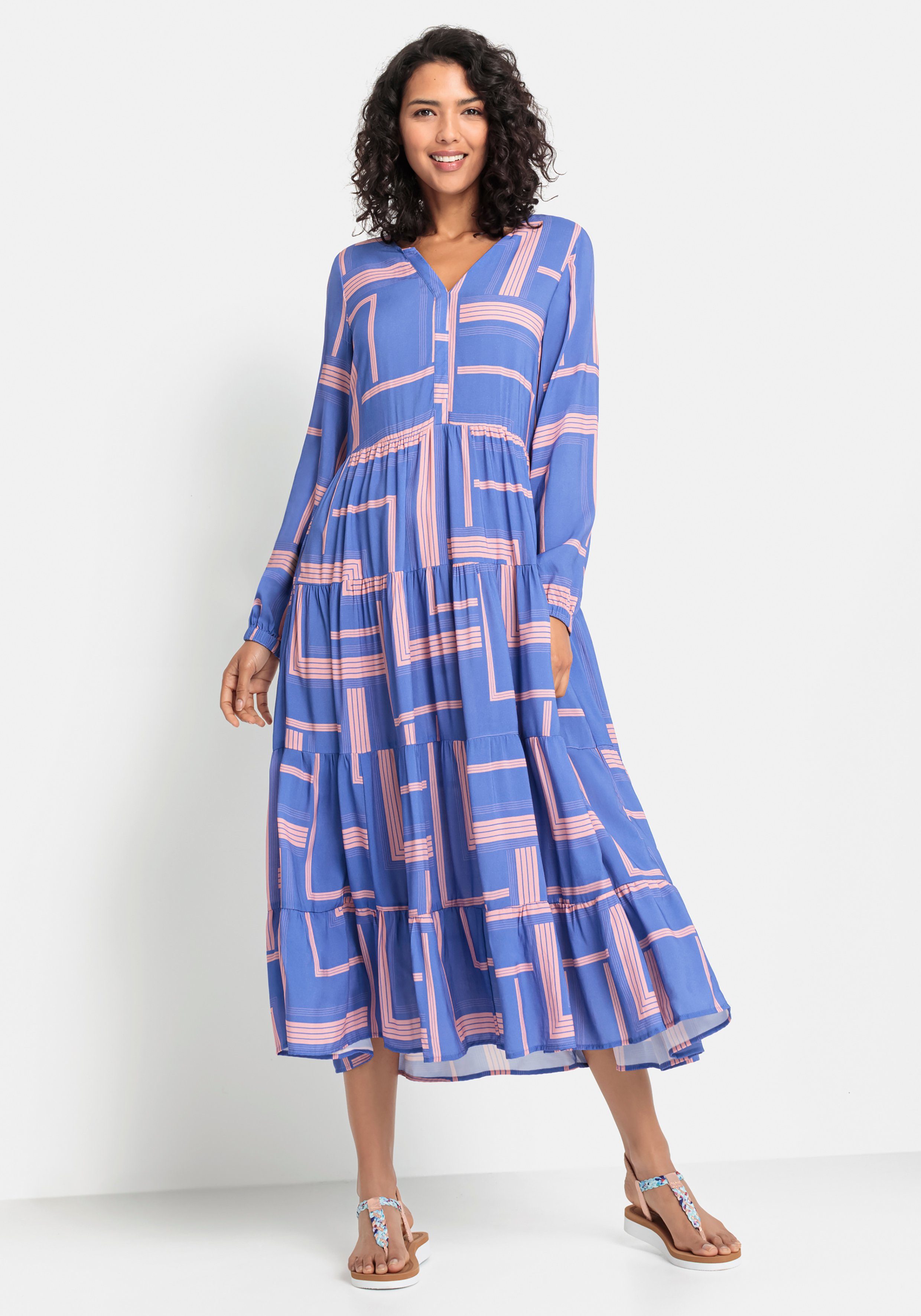 LASCANA Maxikleid mit grafischem Druck günstig online kaufen