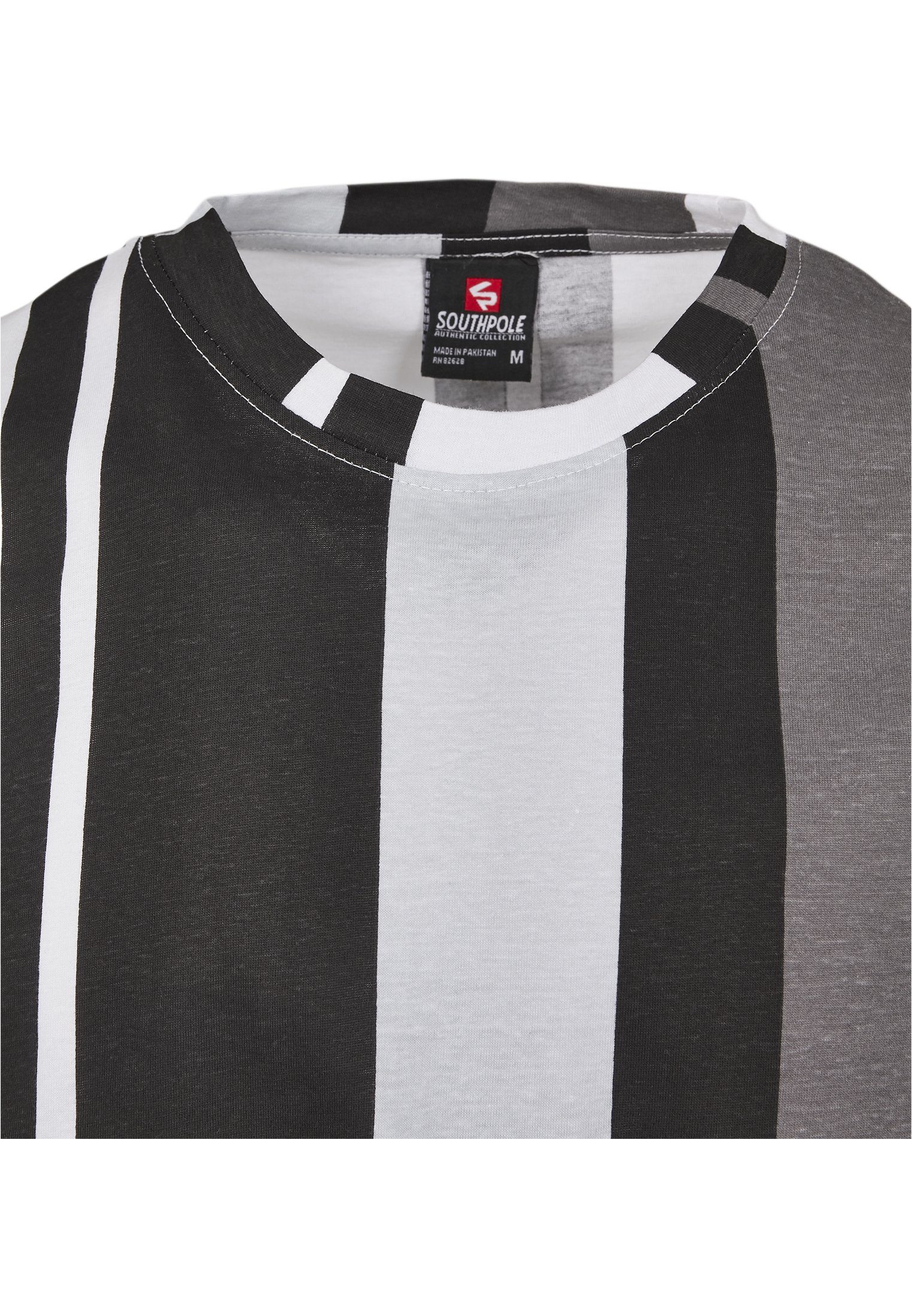 Vertical AOP Block Herren (1-tlg) Kurzarmshirt T-Shirt black Southpole