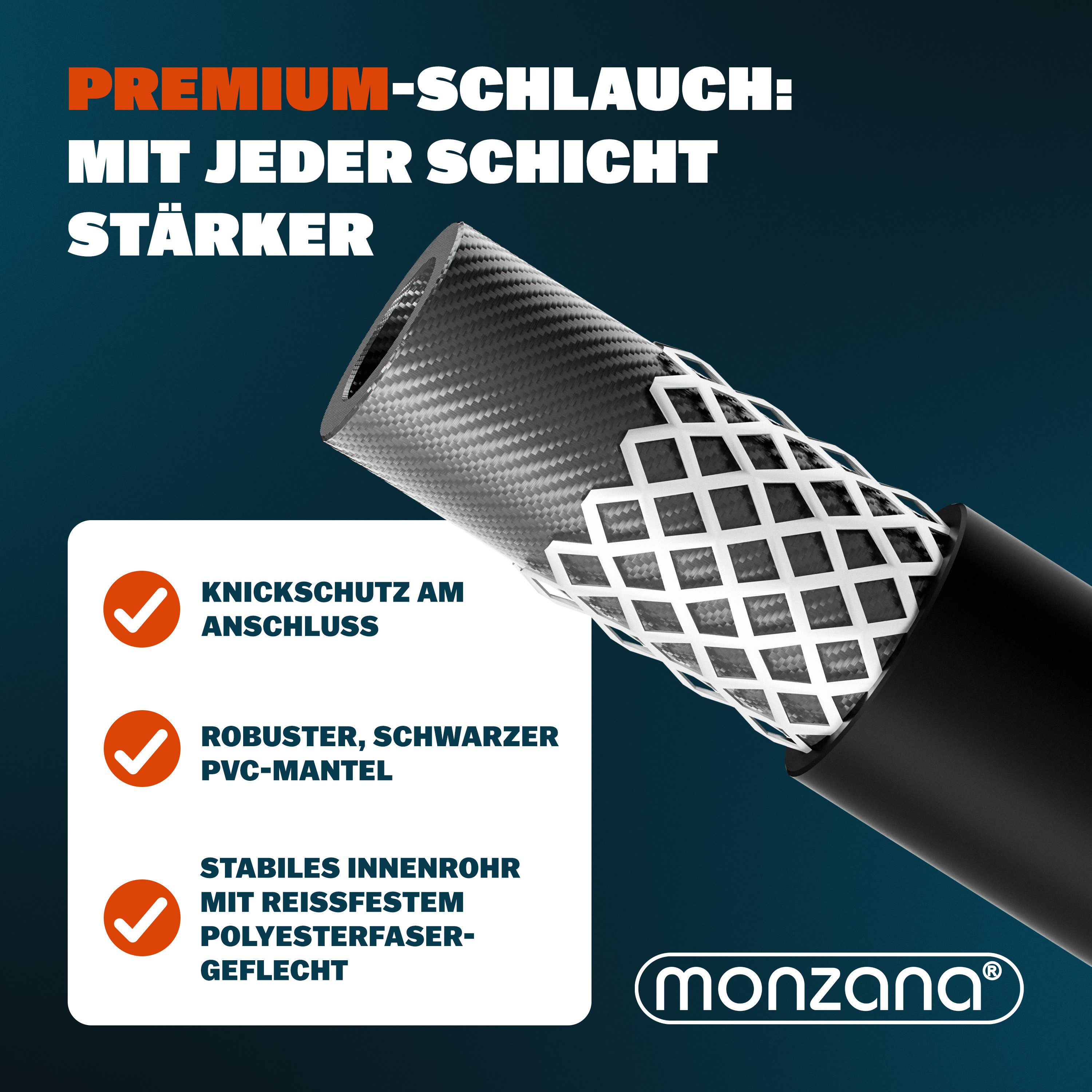 Deuba Rohrreinigungsspirale, Rohrreinigungsschlauch 15m 160Bar 4 ...