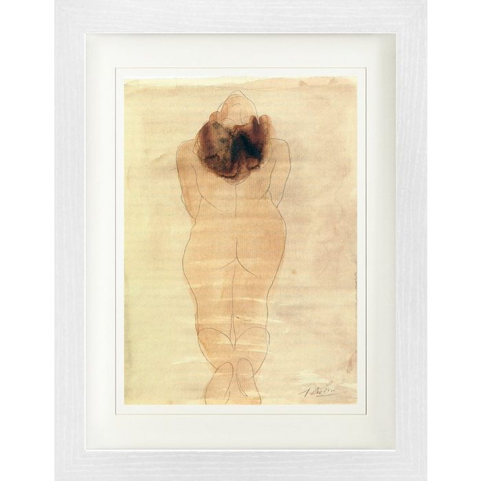 1art1 Bild mit Rahmen Auguste Rodin - Kniende Frau