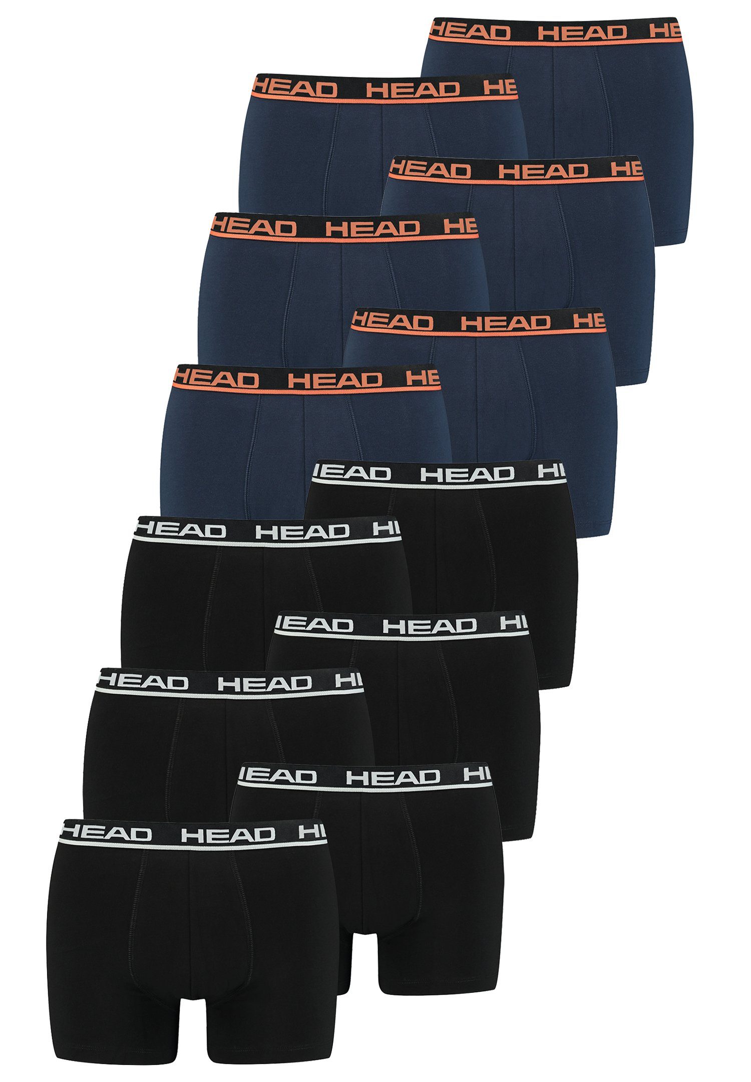 Head Boxershorts Head Basic Boxer 12P (Spar-Set, 12-St., 12er-Pack) Black/Blue Orange
