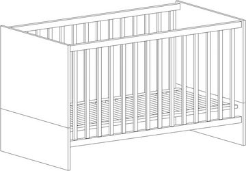 arthur berndt Babymöbel-Set Babyzimmer Set »Jana« 2-teilig, (Spar-Set, 2-St), bestehend aus Kinderbett und Wickelkommode