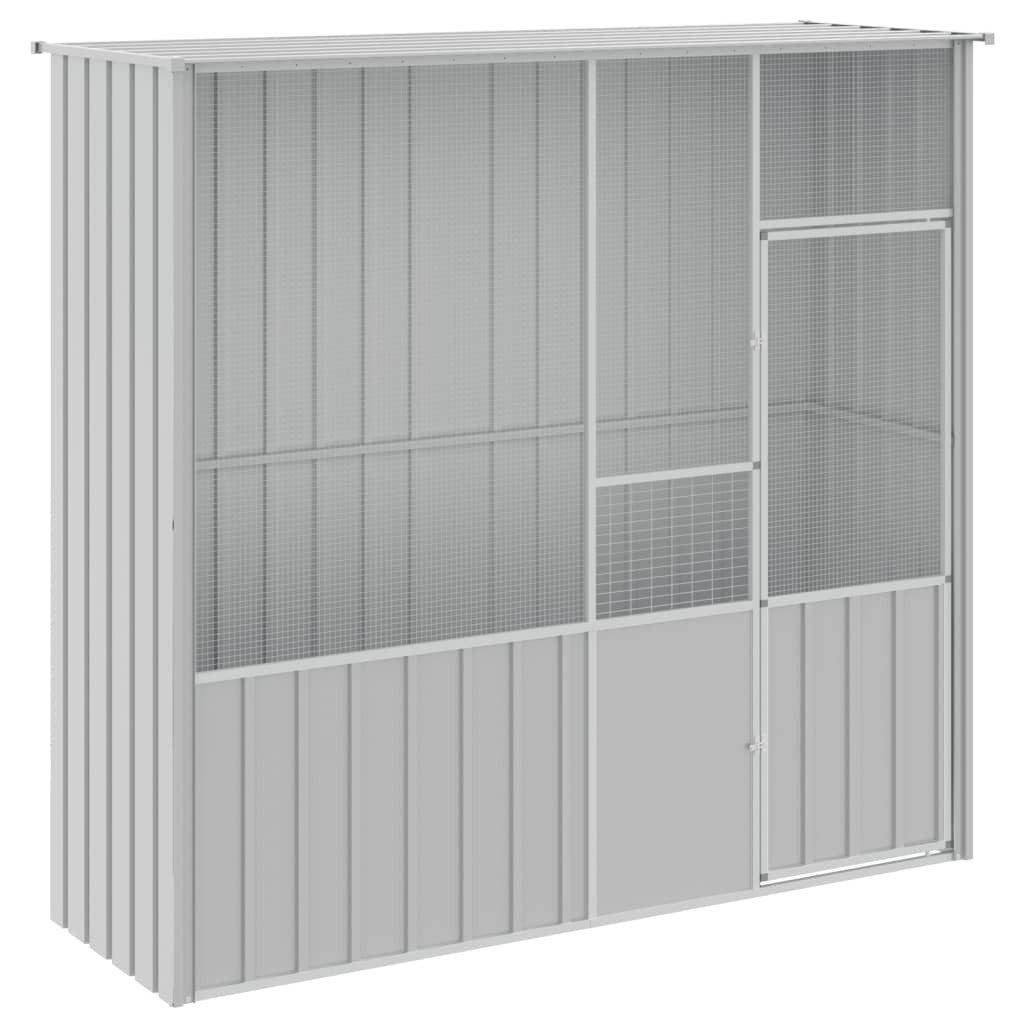 vidaXL Voliere, Grau 215x78x200 cm Verzinkter Stahl von VIDAXL