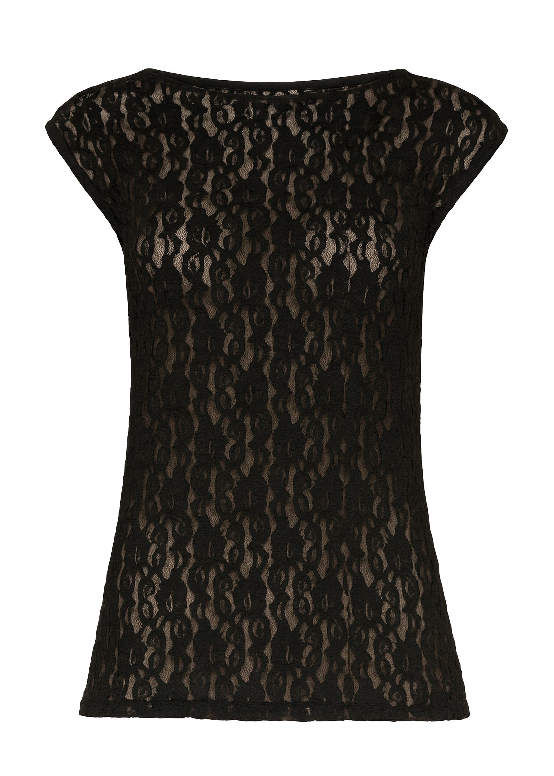 SASSYCLASSY T-Shirt Spitzen-Top für Damen Ärmelloses Top mit floralem Muste günstig online kaufen