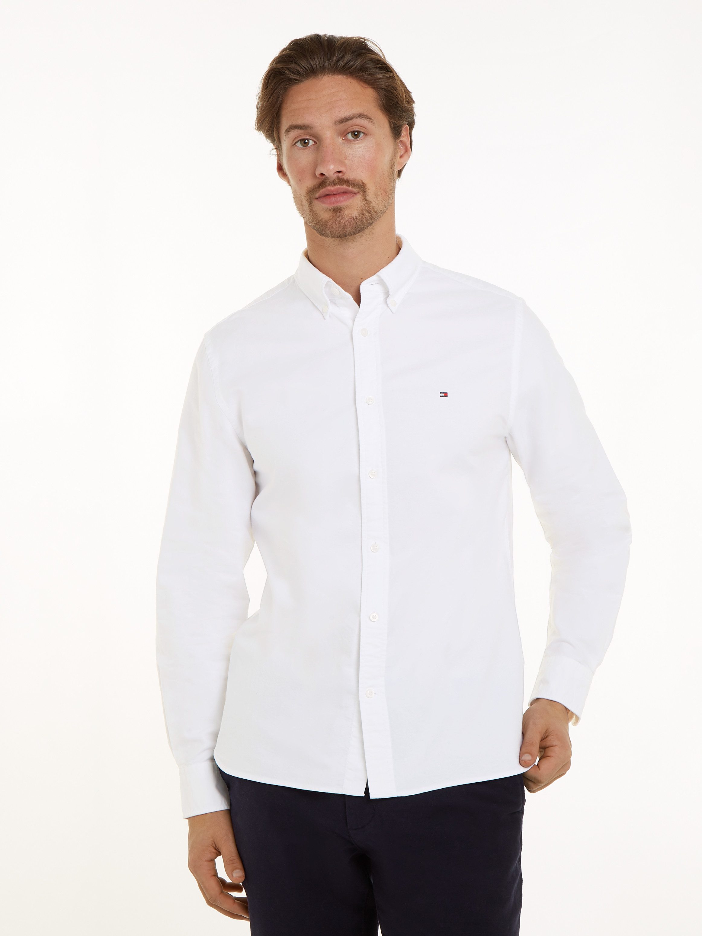 Tommy Hilfiger Langarmhemd SOLID HERITAGE OXFORD günstig online kaufen