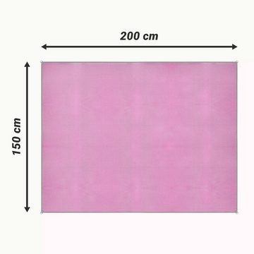 JEMIDI Strandtuch Sandfreie Strandmatte mit Netztechnologie - 200x150cm Pink, (1-St)