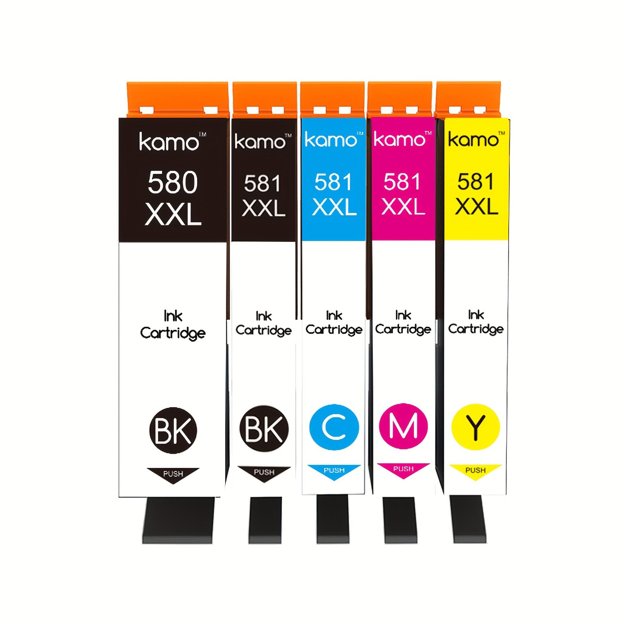 kamo 4er-Pack 580 581 XXL Kompatibel mit Canon 580 581 XXL Tintenpatrone
