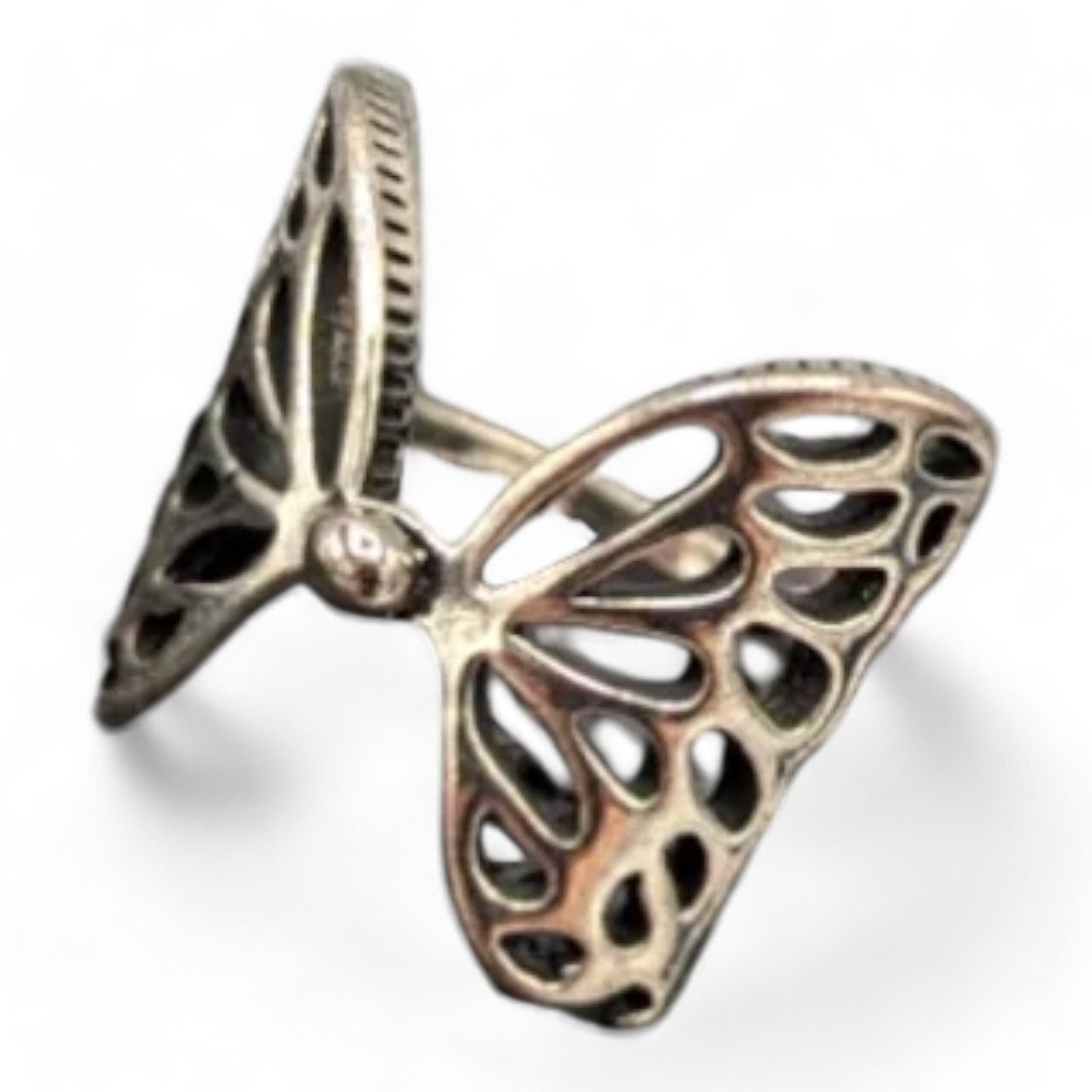 Fingerring Filigraner Schmetterling Ring Onesize in Silberfarben