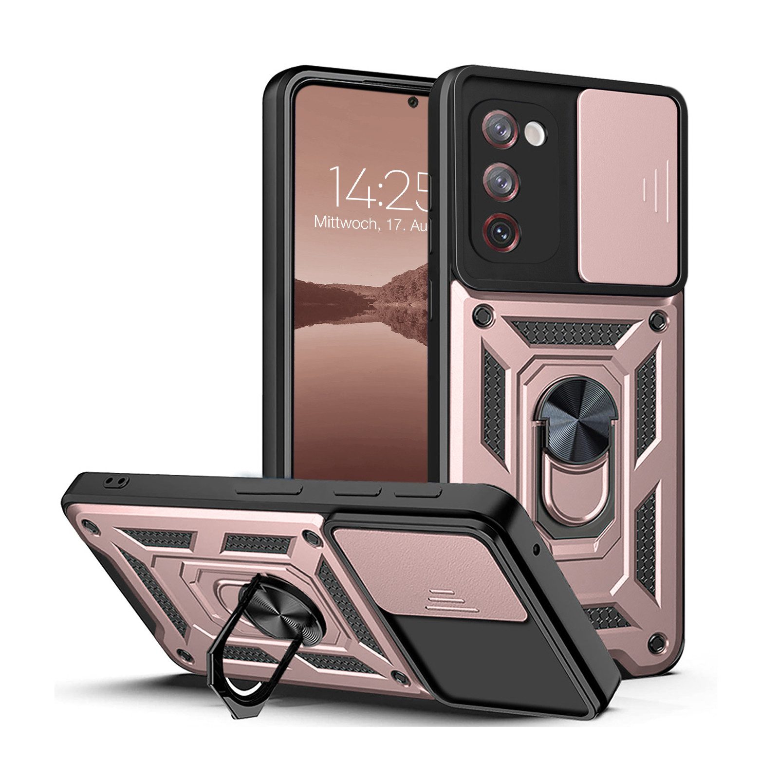 Tec-Expert Handyhülle Outdoor Cover Hülle für Samsung Galaxy S20 FE 6.5 Zoll, 6.5", Premium Hülle mit Kameraschutz aus verstärktem Polycarbonat