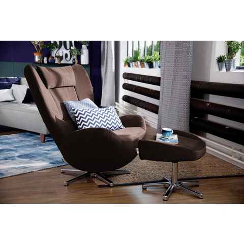 TOM TAILOR HOME Loungesessel TOM PURE, mit Metall-Drehfuß in Chrom