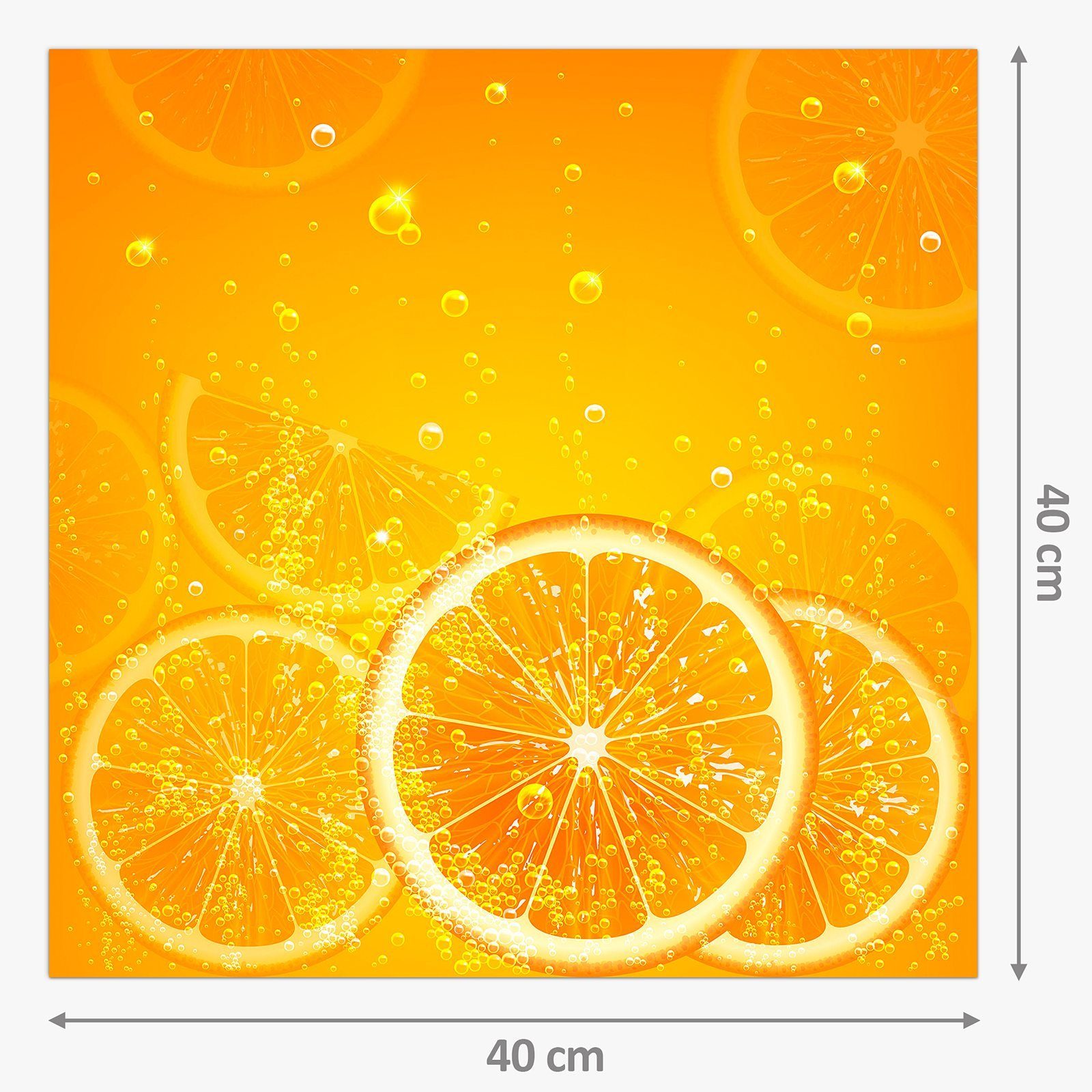 Spritzschutz Küchenrückwand Scheiben mit Glas mit Orangensaft Küchenrückwand Primedeco Motiv