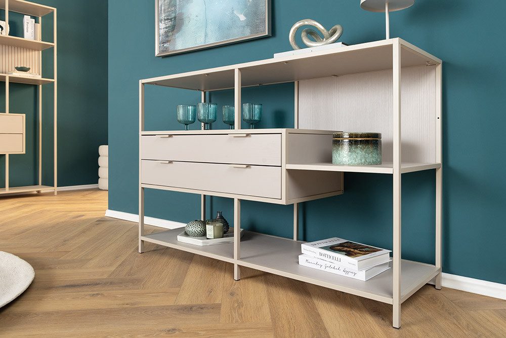 riess-ambiente Bücherregal SLIM LINE 115cm champagner günstig online kaufen