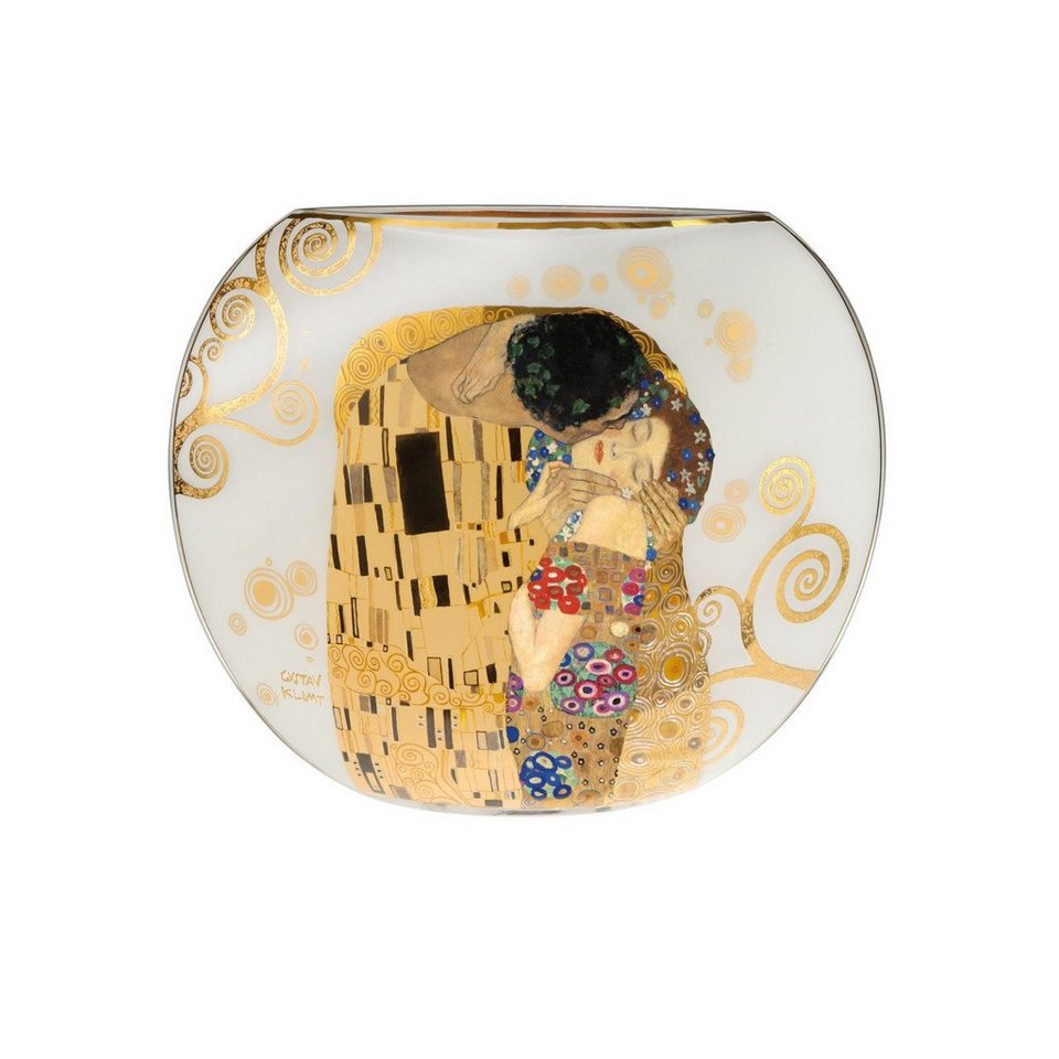 Goebel Deko-Glas, Mehrfarbig B:35cm H:30cm Glas, Farbe: creme gold, mit  aufwändiger Echtgoldauflage