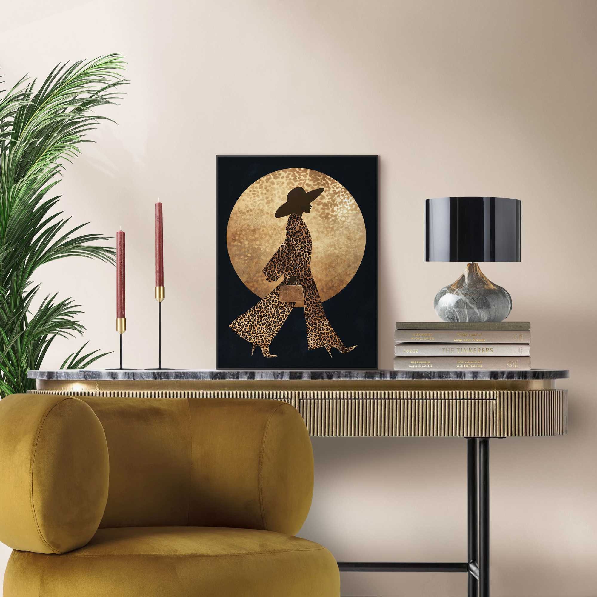 Reinders! Bild mit Rahmen Stilvolle Silhouette, Fashion (1 St), Schlafzimmer - Gold - MDF - Fashion - 30x40 cm