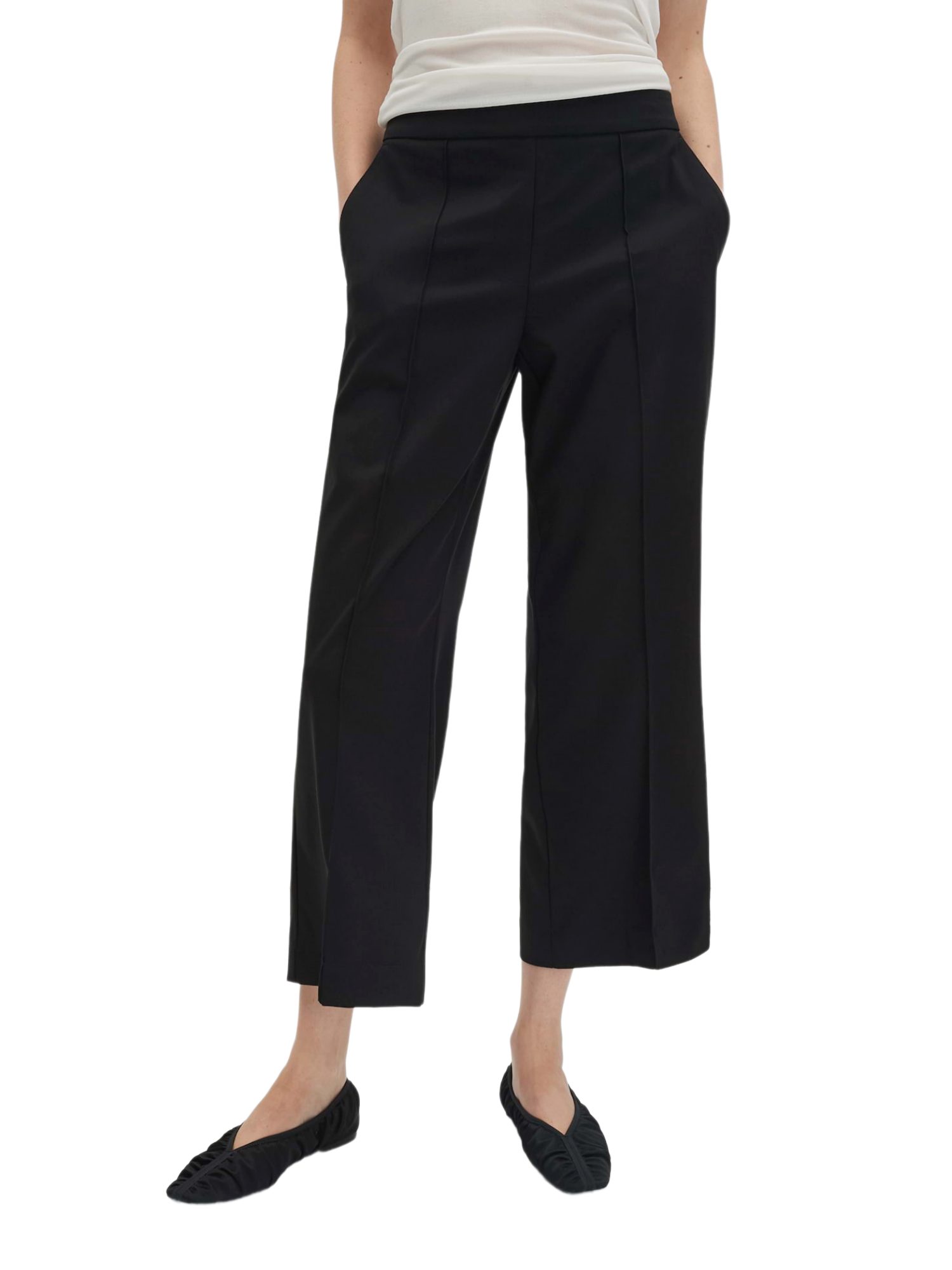 someday Stoffhose schwarz,Casual,Polyester,Unifarben,Wide Leg,Mittel