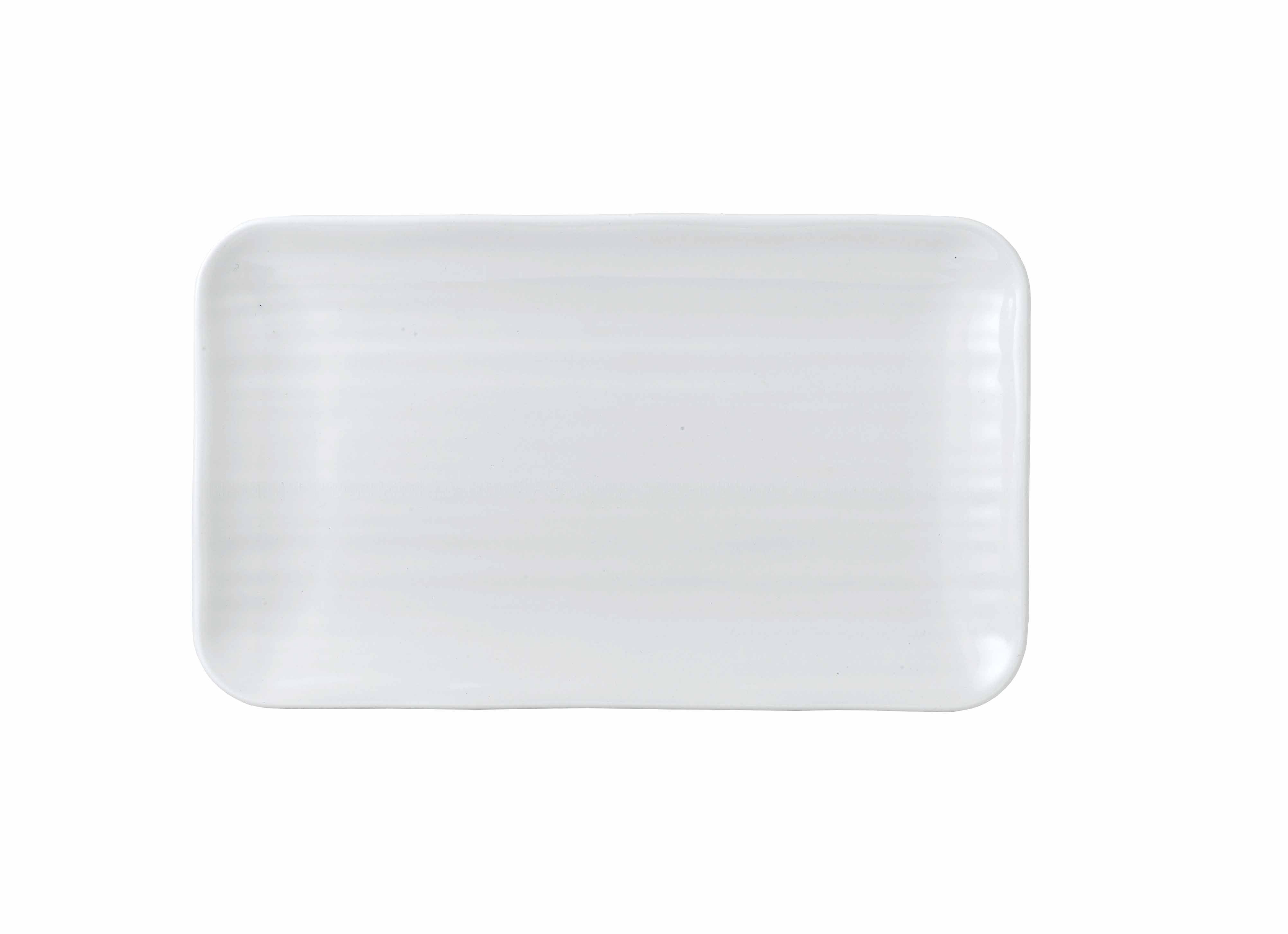 Dudson Servierplatte Dudson White Organ Rechteck Platte, 27x16cm, Weiß, 12 Stück, Feinstes Porzellan | Servierplatten