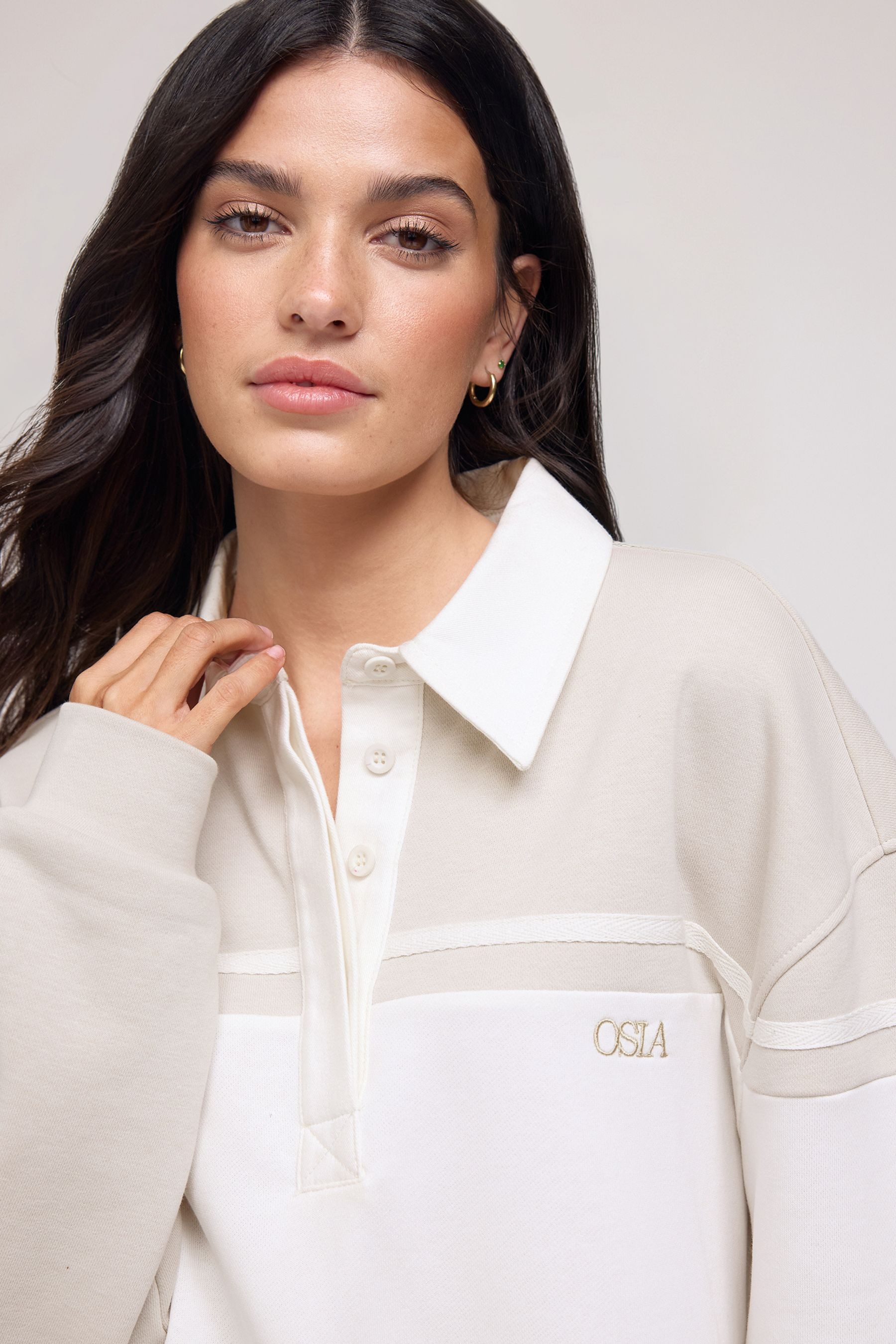 Osia Rugbyshirt OSIA Langärmeliges Rugby-Poloshirt (1-tlg)