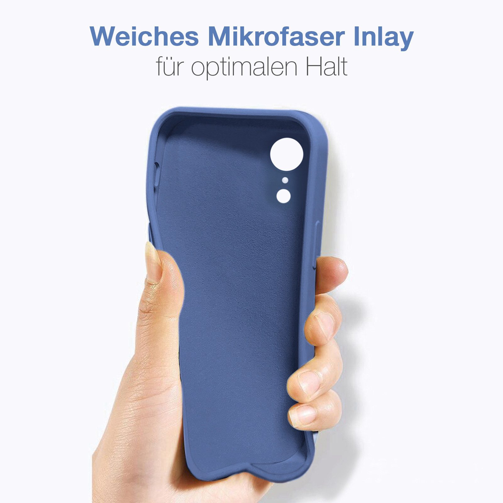 Tec-Expert Handyhülle SoftGrip Cover Hülle für Apple iPhone XR, Handy Case Bumper integrierter Kameraschutz flexibel