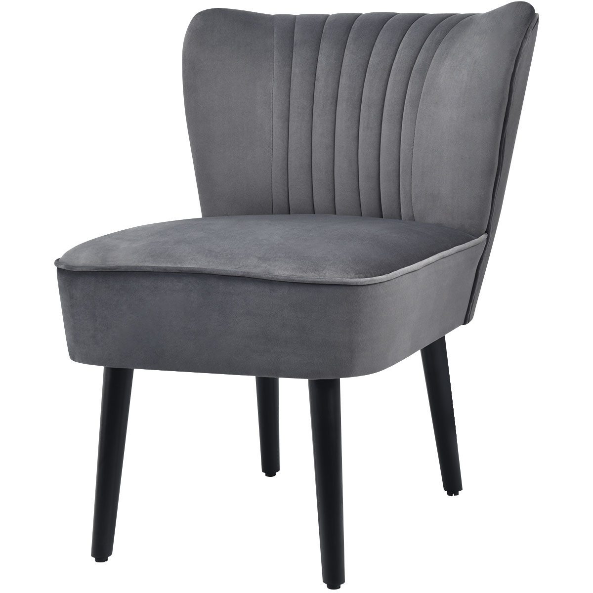 COSTWAY Relaxsessel, 2er-Set,samt,hohe Rückenlehne, gepolstert, Massivholzb günstig online kaufen