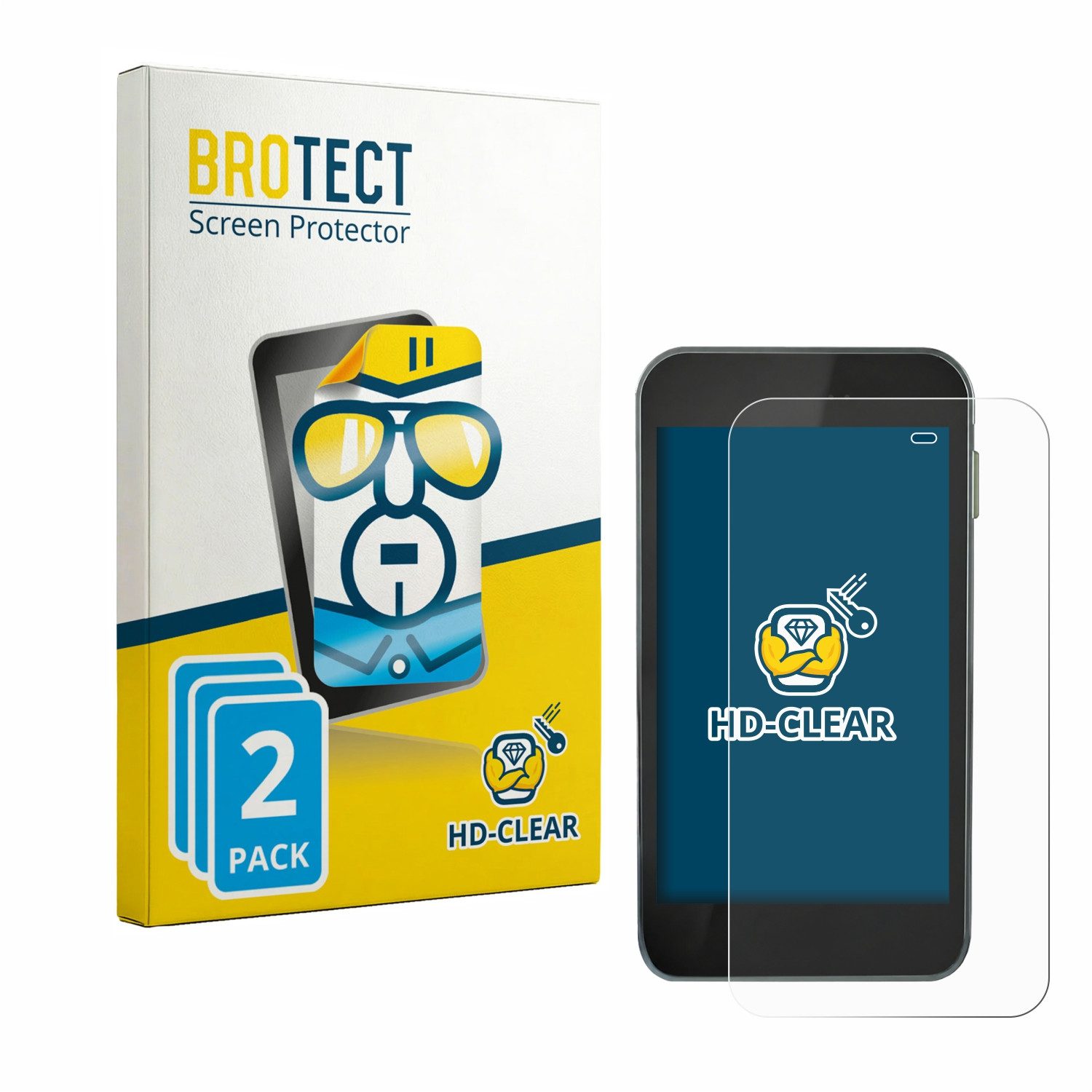 BROTECT Displayschutzfolie Schutzfolie für Equil Patch 200U, 2 Stück, Displayschutz Schutz Folie Klar Transparent