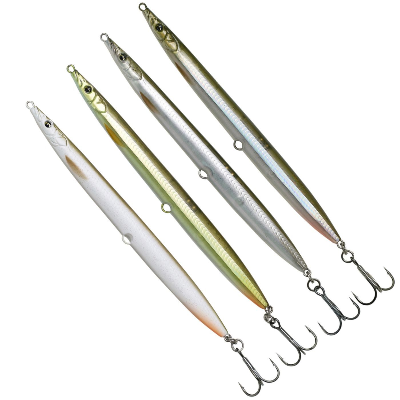 Kunstköder 4 Savage Gear Sandeel Pencil 12,5cm 19g Meerforellenblinker Set