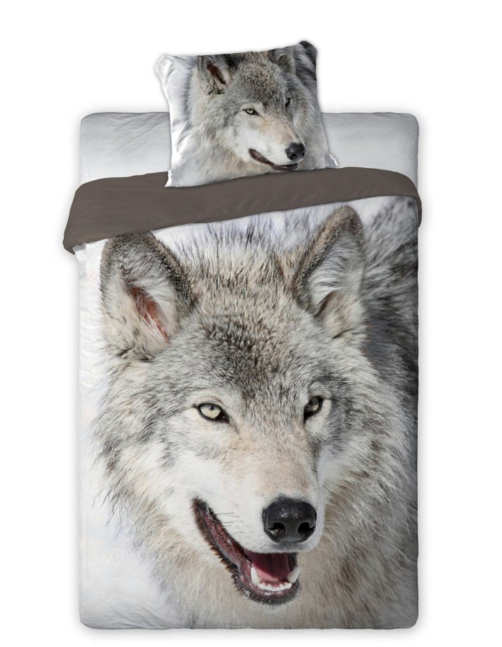 Bettwäsche »Wolf Tiermotiv«, FARO pln, 135-140x200 cm, 100% Baumwolle  online kaufen | OTTO