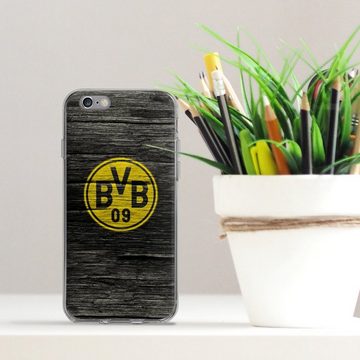 DeinDesign Handyhülle Borussia Dortmund BVB Holzoptik BVB Holzoptik, Apple iPhone 6s Silikon Hülle Bumper Case Handy Schutzhülle