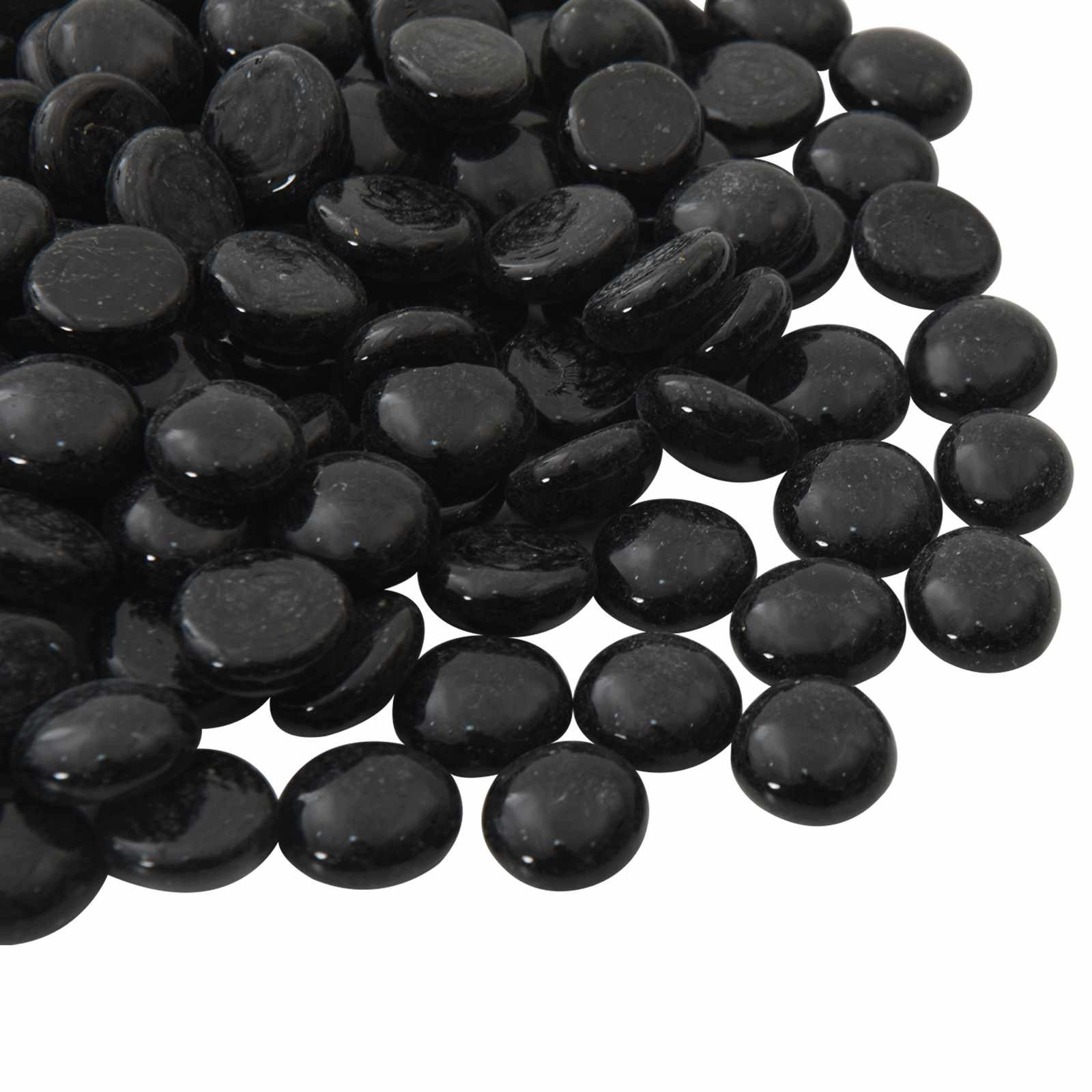 vidaXL Hängedekoration Glasnugget 17-19 mm Schwarz Glas (1 St)
