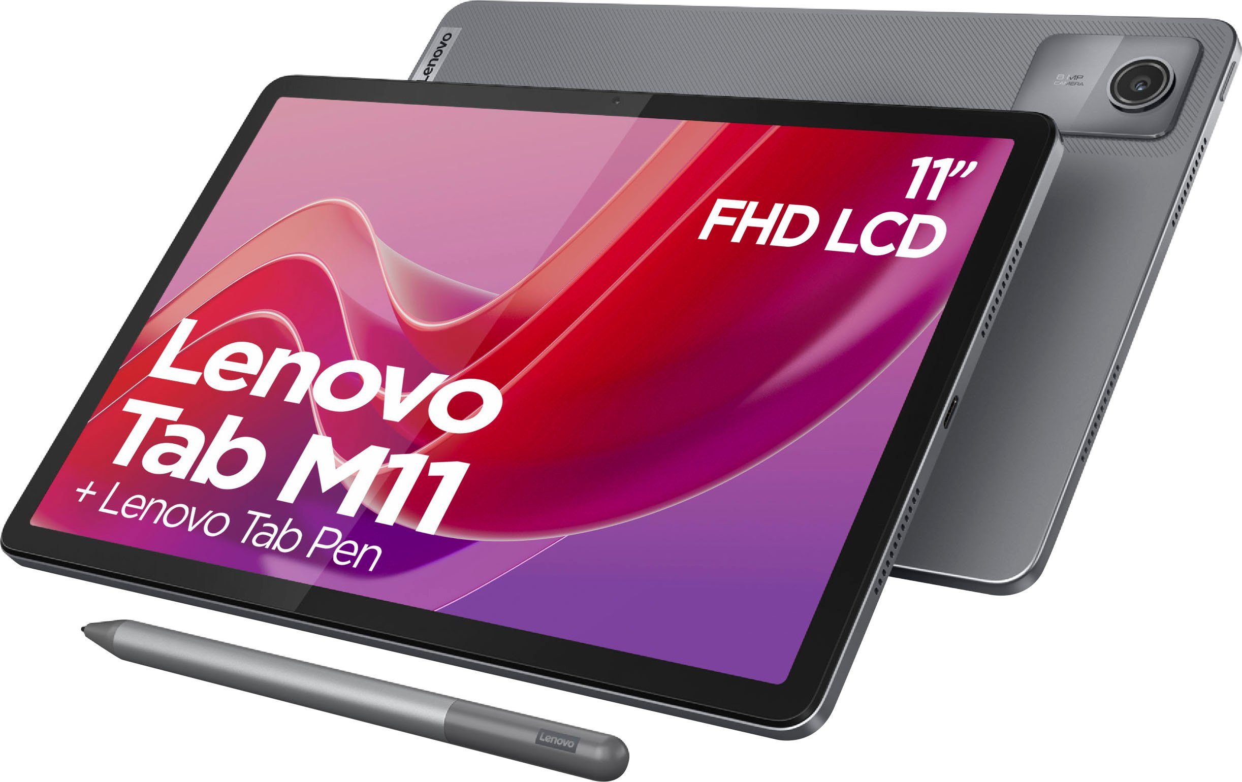Lenovo Tab M11 inkl. Tab Pen Tablet (11", 128 GB, Android, Full HD), 4 GB  Arbeitsspeicher, 128 GB interner Speicher (erweiterbar)
