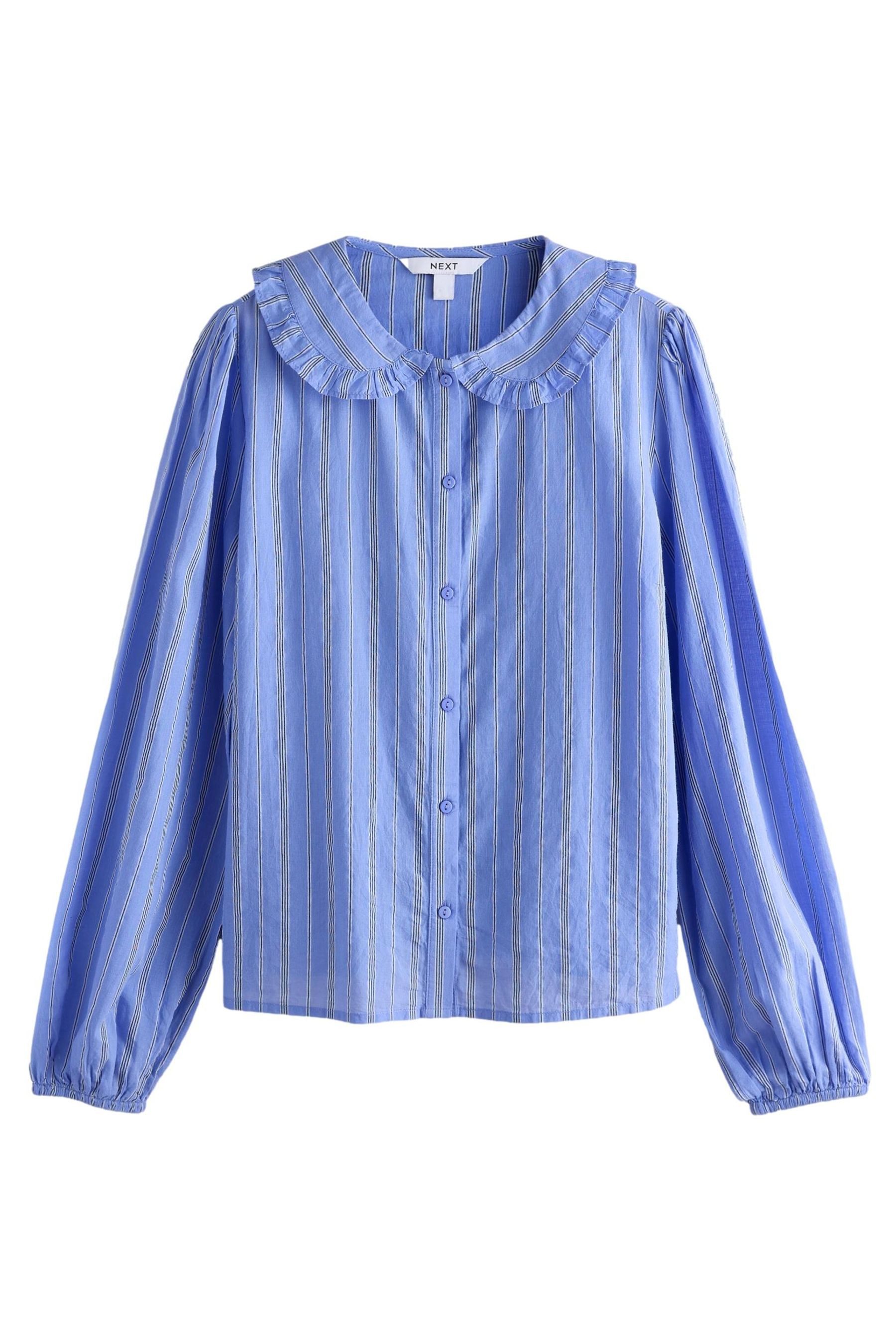 Langarmbluse Langärmelige Bluse mit Kragen aus 100% Baumwolle