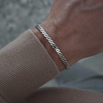 Sprezzi Fashion Armreif Herren Silberarmreif Vintage-Armband aus 925er Silber Armreif, Silber, handgefertigt