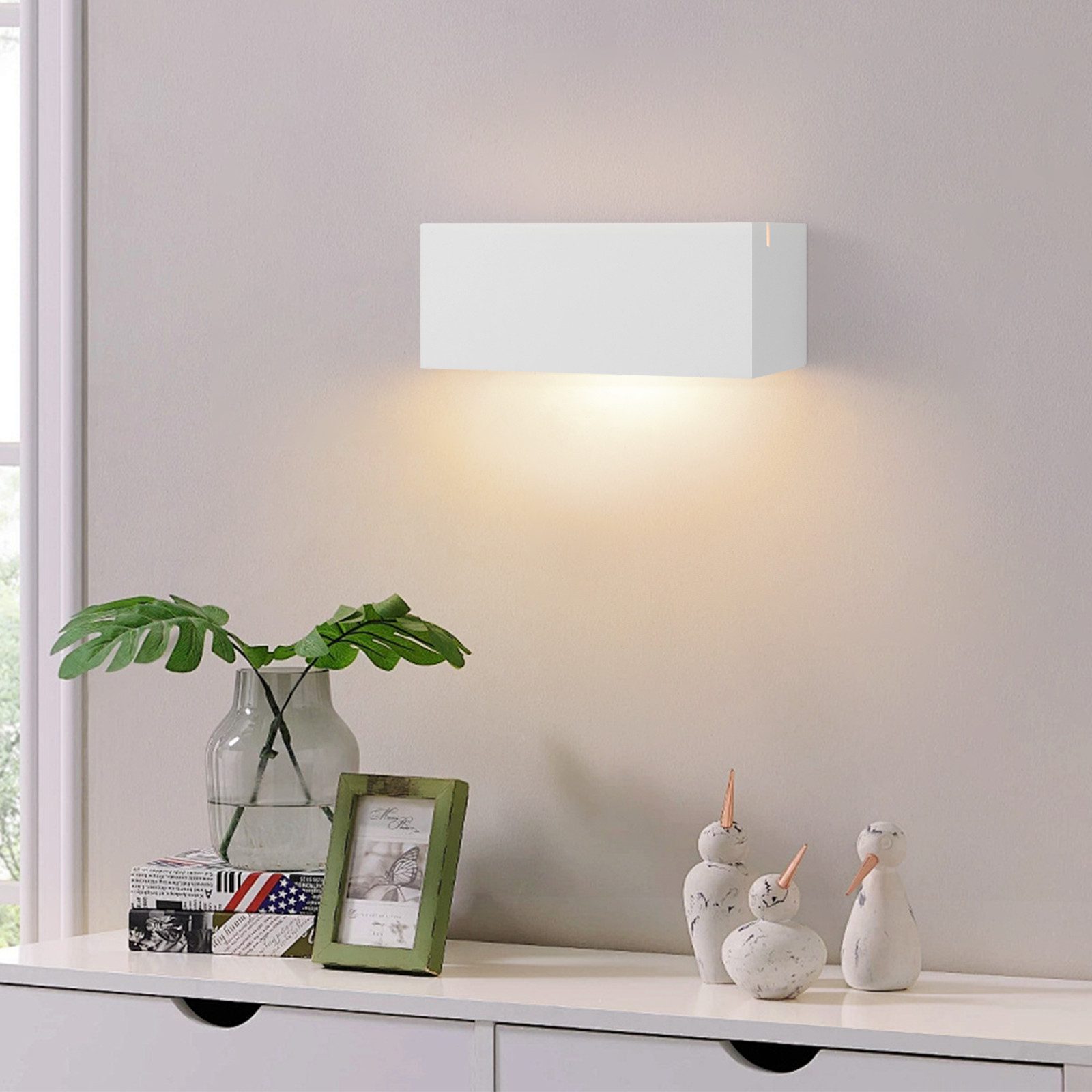 ZMH Wandleuchte innen Weiß G9 40W Modern Wandlampe Schlafzimmer Wohnzimmer Flur, ohne Leuchtmittel, 1 flammig,Up-Down-Lichteffekt,Flurlampe für Treppenhaus, 1 S – Bild 5 von 5