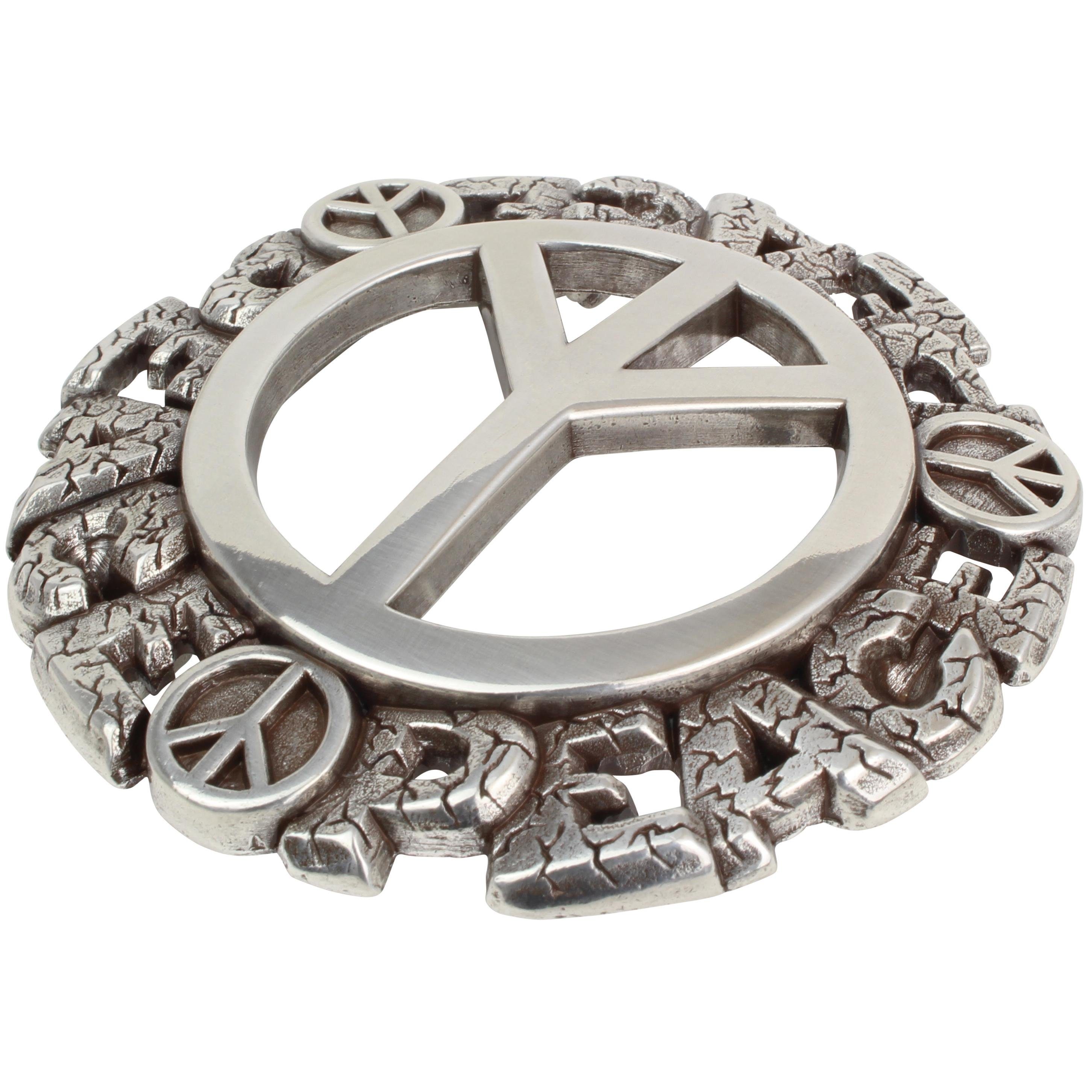 Gürtelschnalle Gürtelschließe cm bis Gürtel - Buckle Wechselschließe 40mm 4,0 - BELTINGER Peace