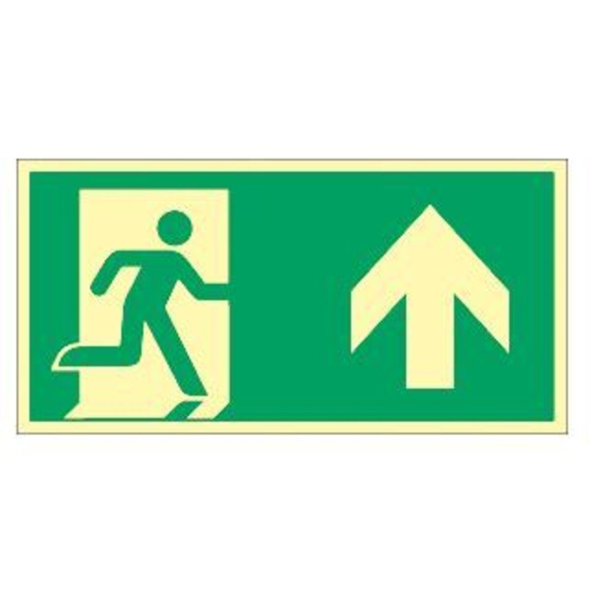 MOEDEL Hinweisschild Notausgang rechts Pfeil oben ISO 7010 Kunststoff langnachleuchtend 29