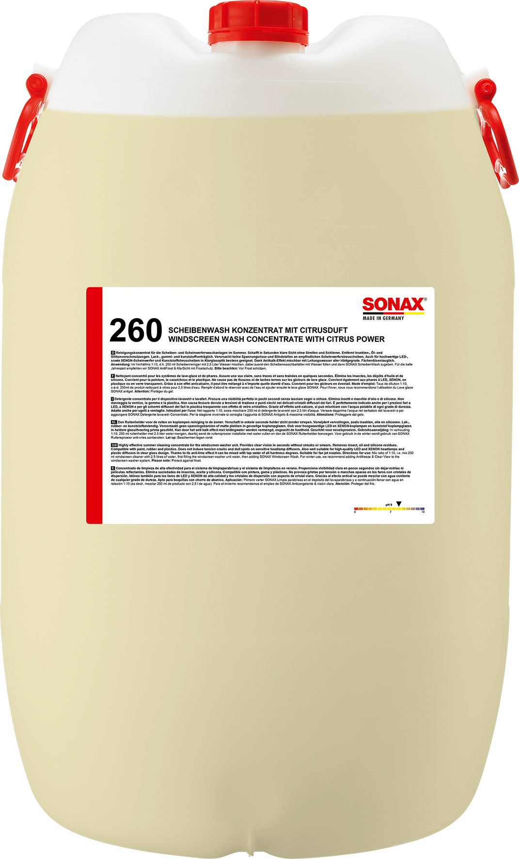 Sonax SONAX ScheibenWash Konzentrat mit Citrusduft 60 L Auto-Reinigungsmittel