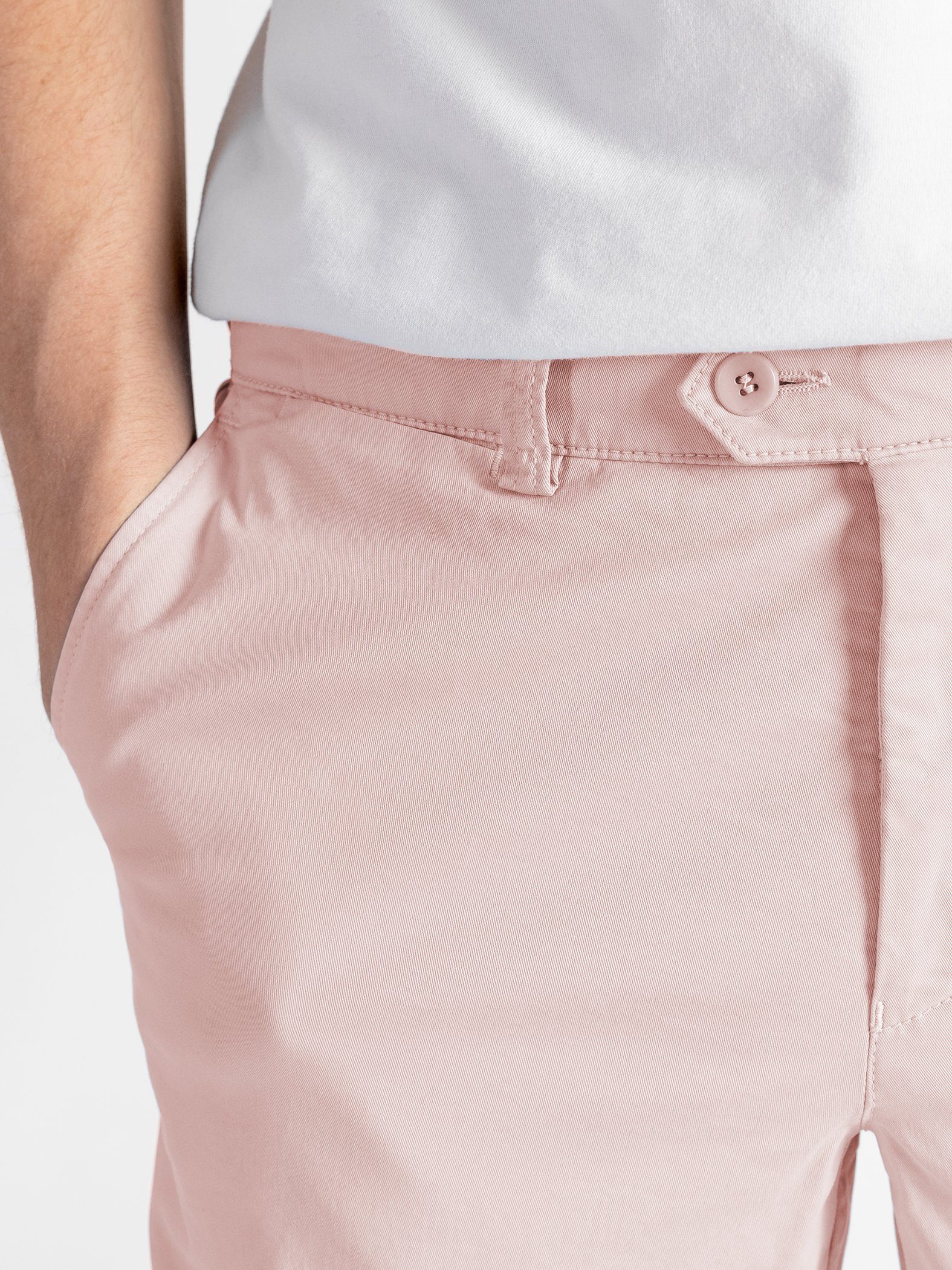 Shorts Bund, GOTS-zertifiziert rosa elastischem TwoMates Shorts mit Farbauswahl,