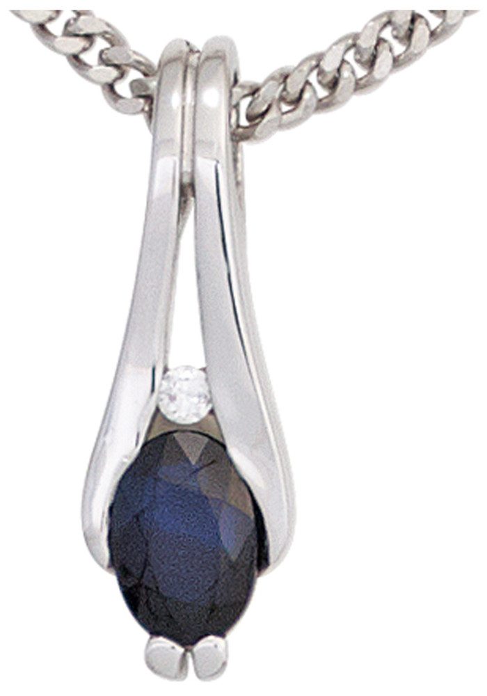 JOBO Kettenanhänger, 375 Weißgold mit ...