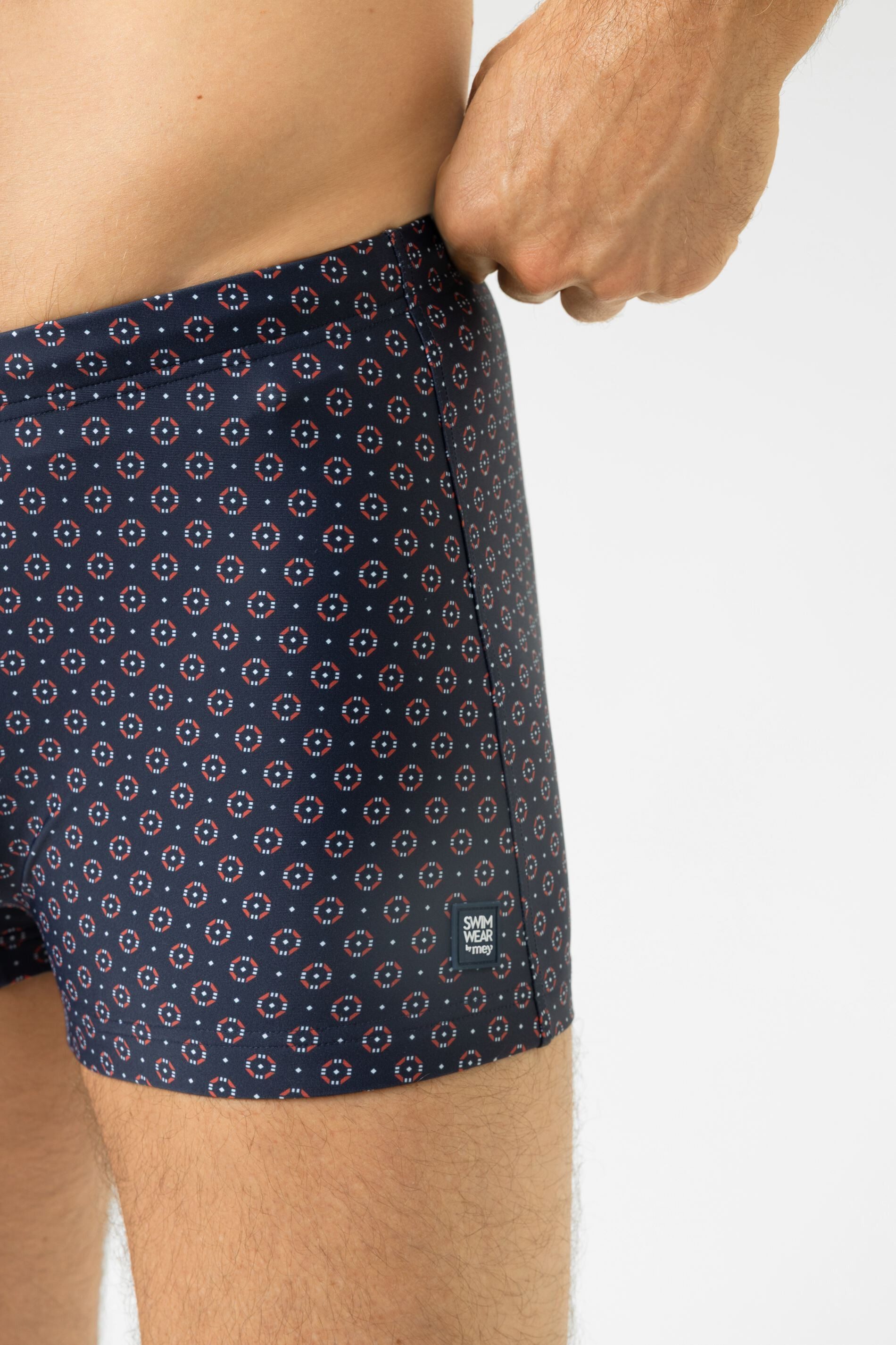Mey Badeshorts Mey Herren Badeshorty Serie Survival Circle (1-St) Badehose mit Print, Meerwasser-Resistenz