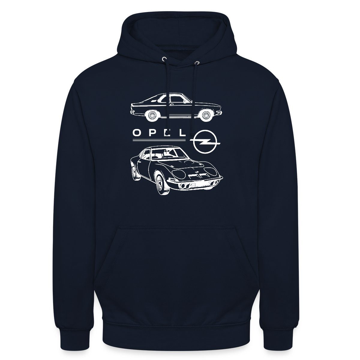 Hoodie Opel Manta Und Opel GT Design Mit Logo Unisex Hoodie