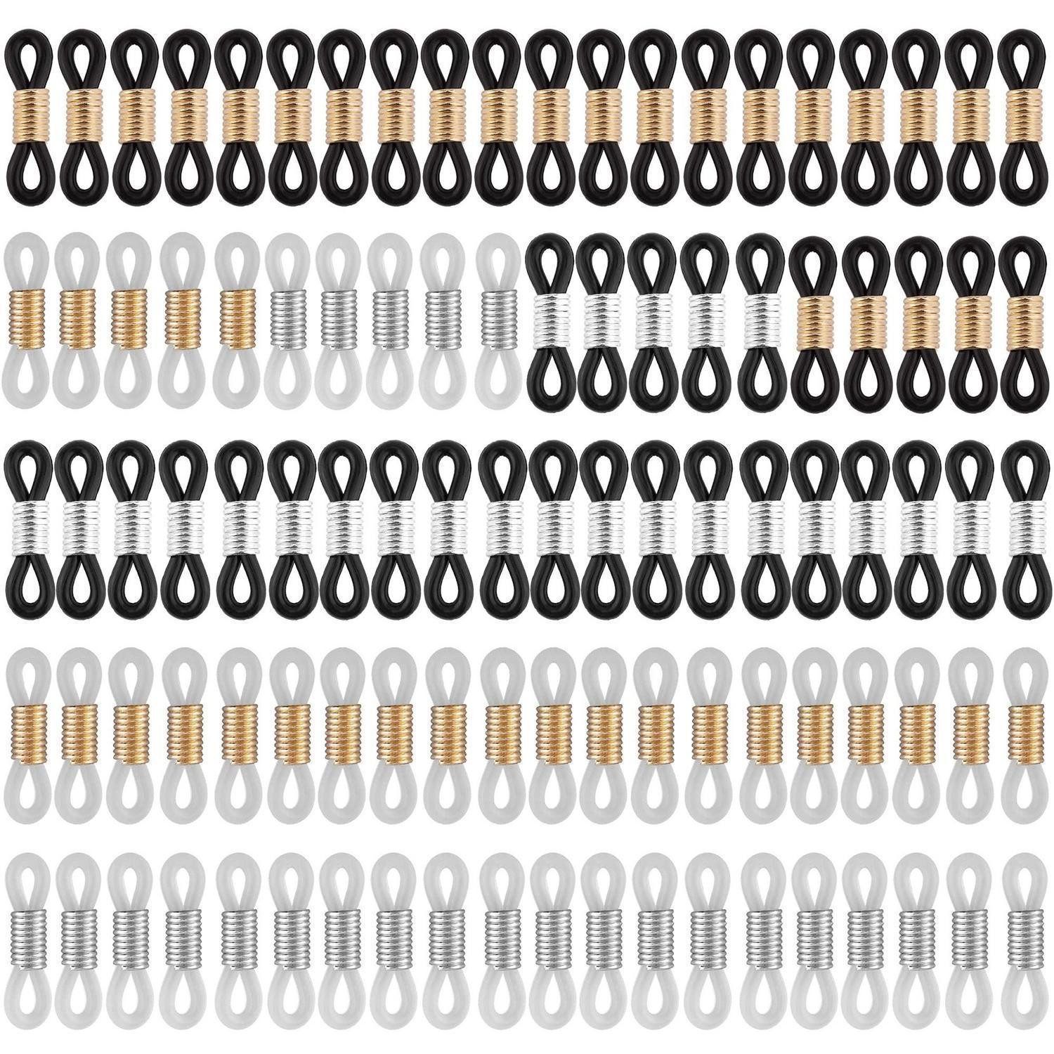 LuxusKollektion Brillenkette Brillenketten Verbinder Verstellbar Schwarz