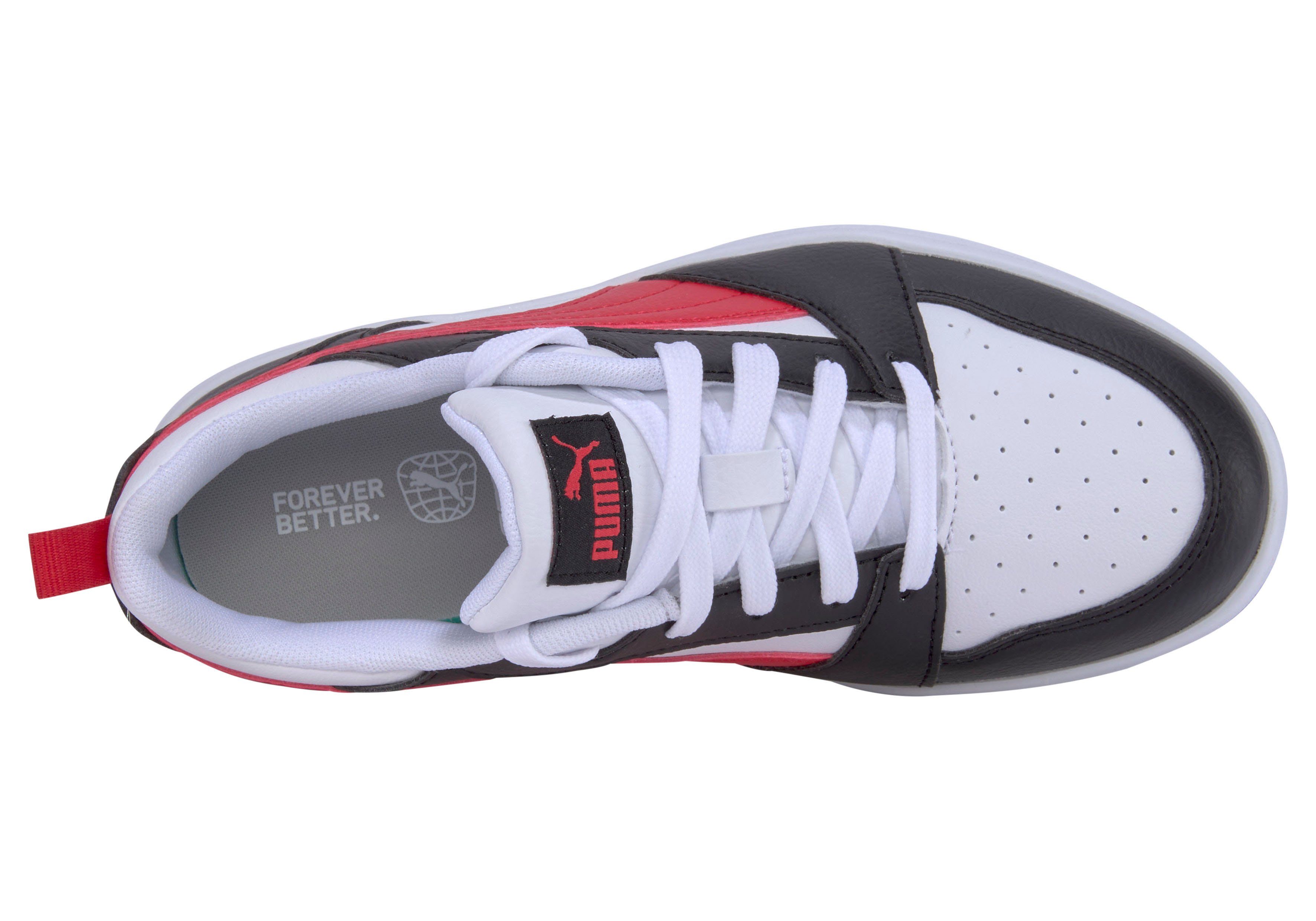 PUMA REBOUND Time PUMA PS White-For LO All Black Sneaker V6 Red-PUMA